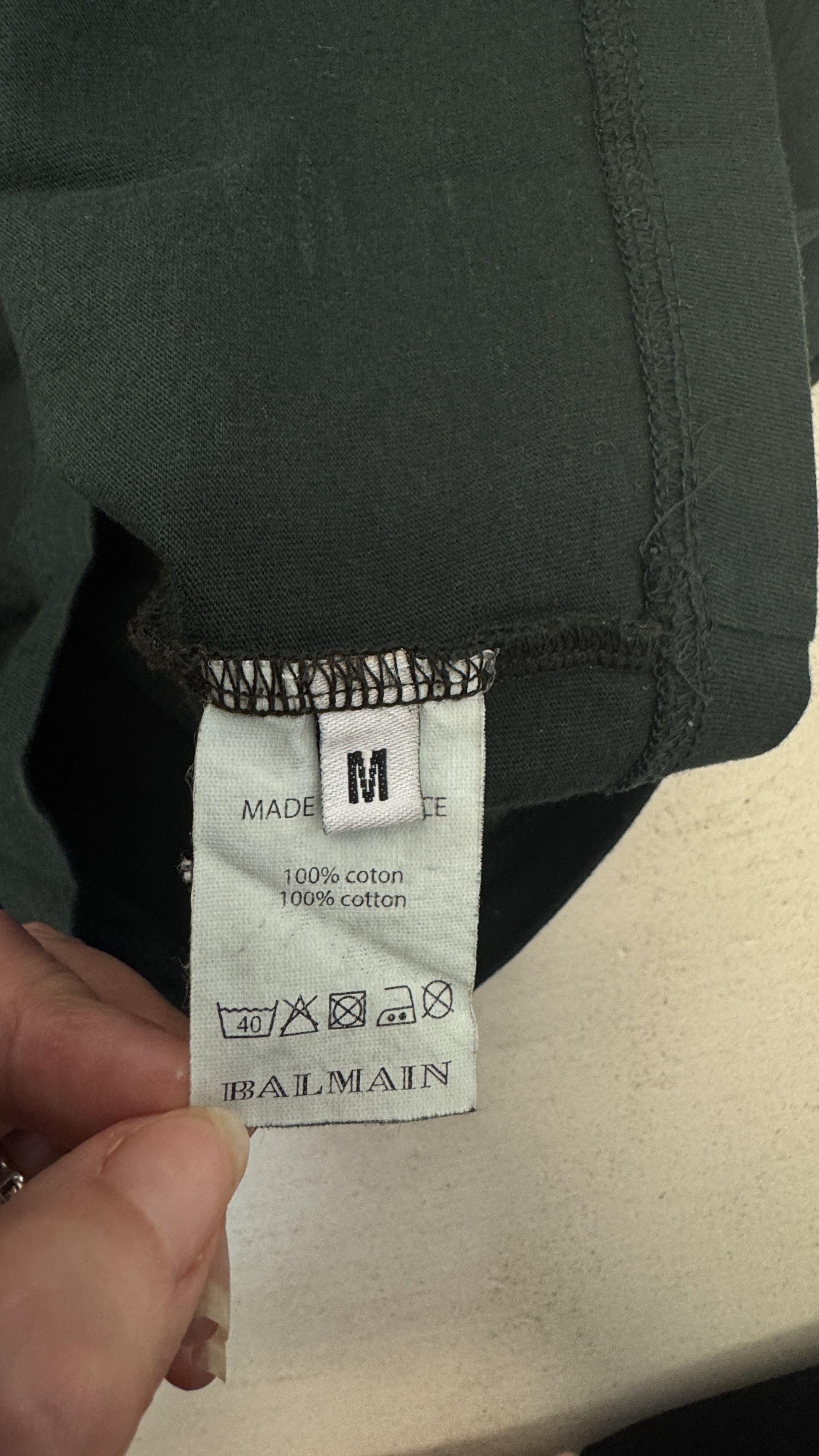 Balmain 2011 SS Balmain (Decarnin) green tshirt Size US M / EU 48-50 / 2 - 5 Thumbnail