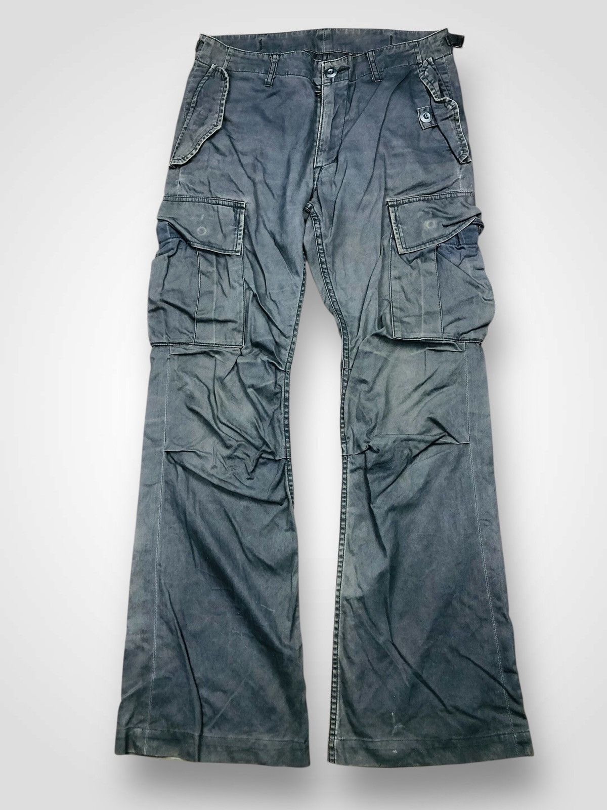 Attachment ATTACHMENT Made in Japan Wide Leg Cargo Pants (40) Size US 31 - 1 Thumbnail