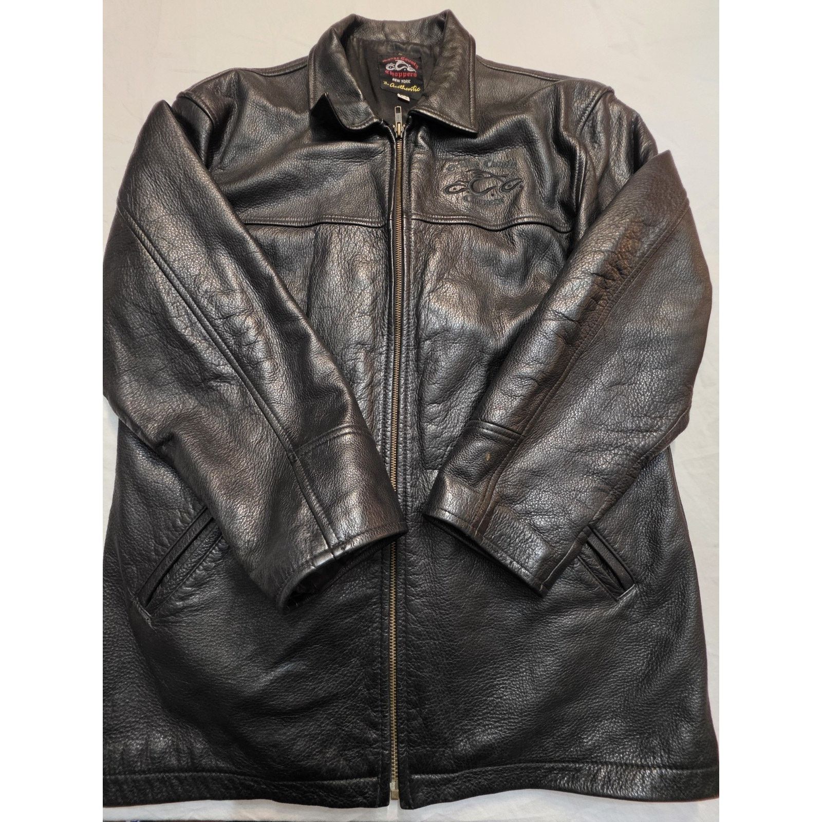 West Coast Choppers Orange County Choppers Men's Size Medium Black Leather Size US M / EU 48-50 / 2 - 1 Thumbnail