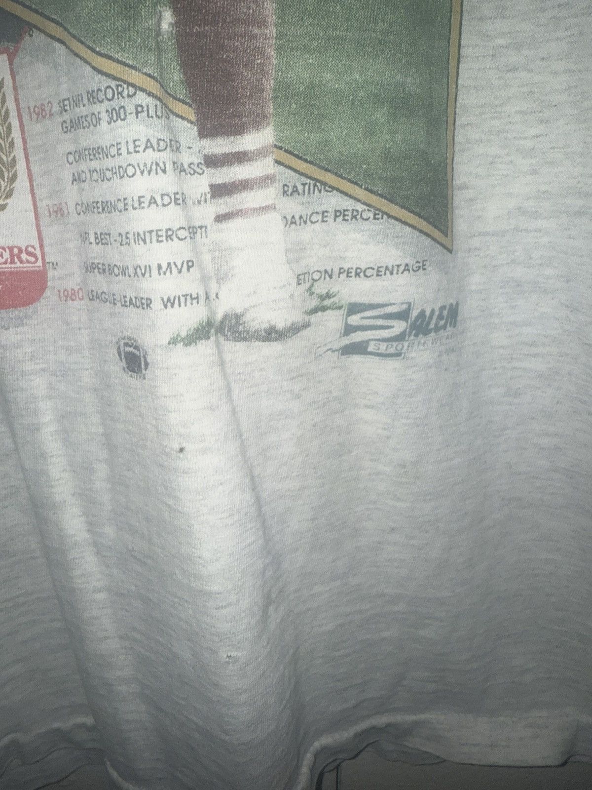 Salem Sportswear Vintage Joe Montana Tee Size US L / EU 52-54 / 3 - 5 Thumbnail