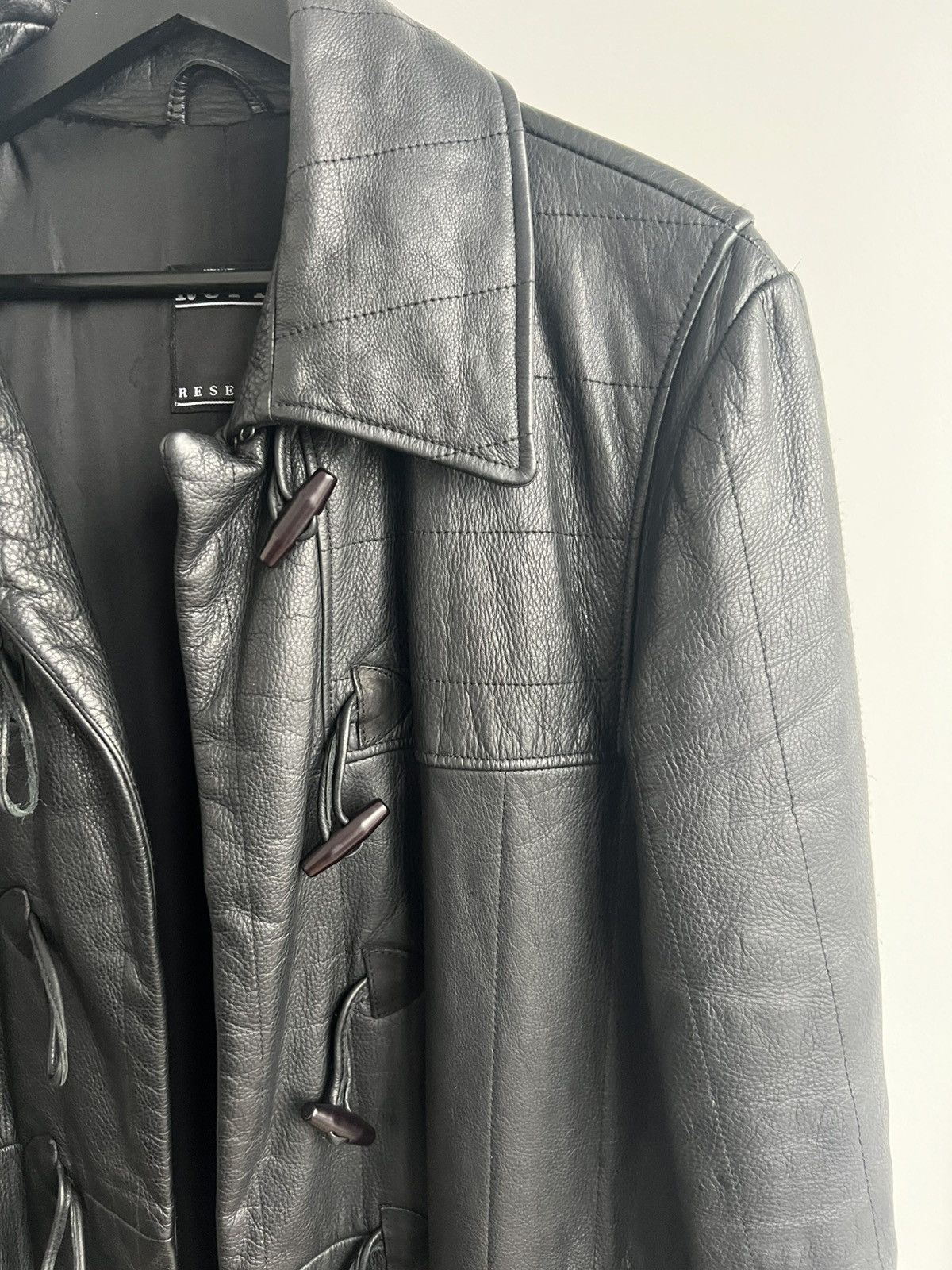 Raf Simons AW99 Leather Duffle Coat Size US M / EU 48-50 / 2 - 5 Thumbnail