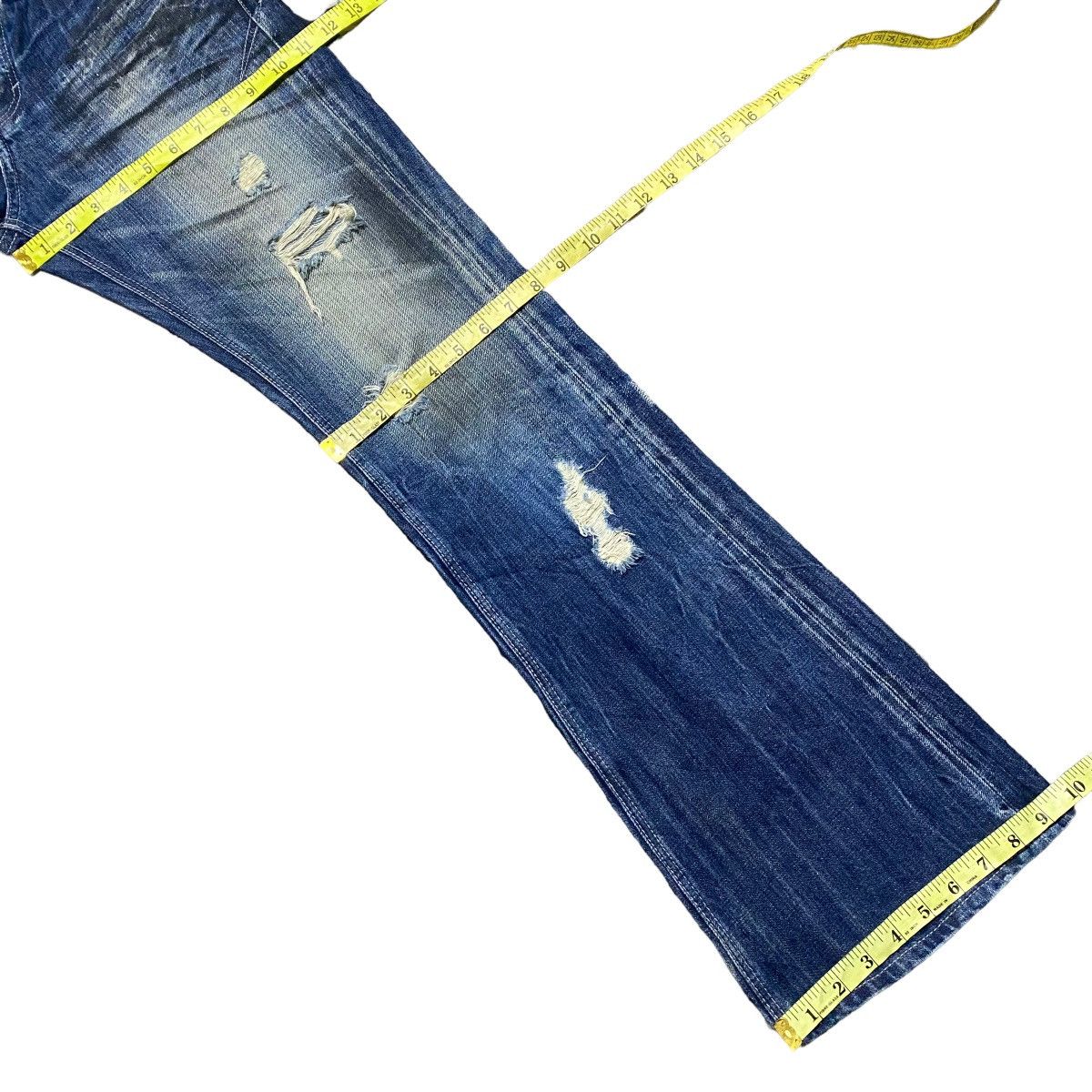 GOSTAR DE FUGA Fuga Denim Mud Oil Stained Flare Jeans Size US 31 - 21 Thumbnail