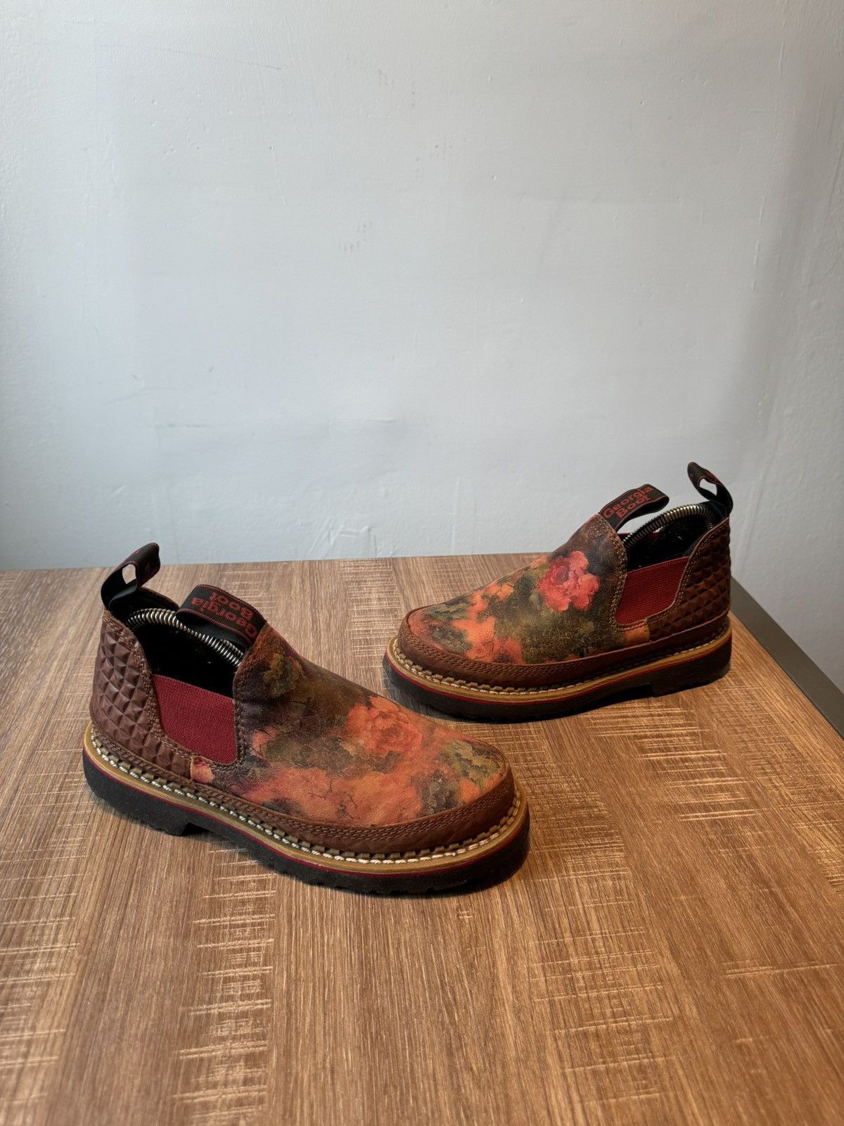 Other Georgia Boots Romeo Casual Low Boot Leather Floral Women 7M Size US 7 / IT 37 - 2 Thumbnail