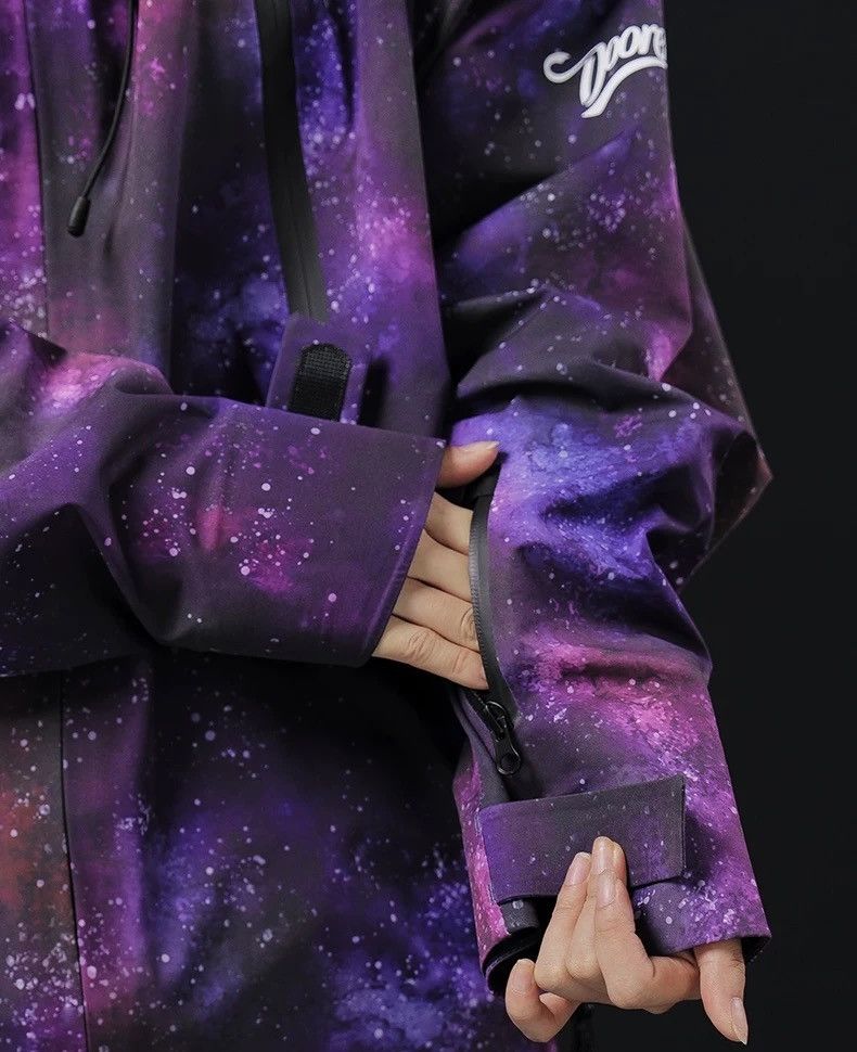 Other Purple Starry Sky Series Hard Shell Ski Jacket Size US 32 / EU 48 - 10 Thumbnail