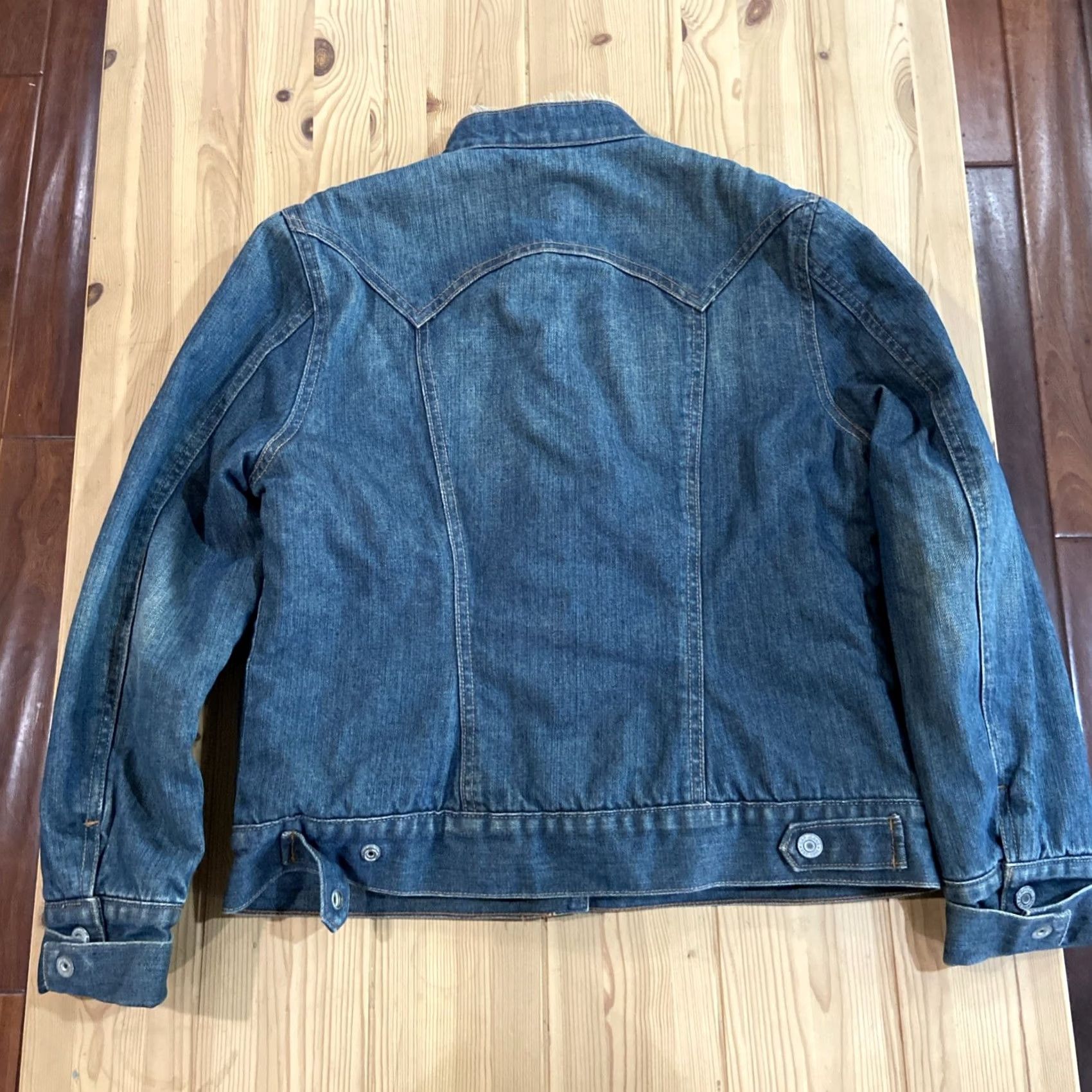 Gap VINTAGE GAP Denim Jacket Sherpa Lined Womens M Western Barn Trucker Blue Cozy Jacket/Cozy Blue? Size M / US 6-8 / IT 42-44 - 7 Thumbnail