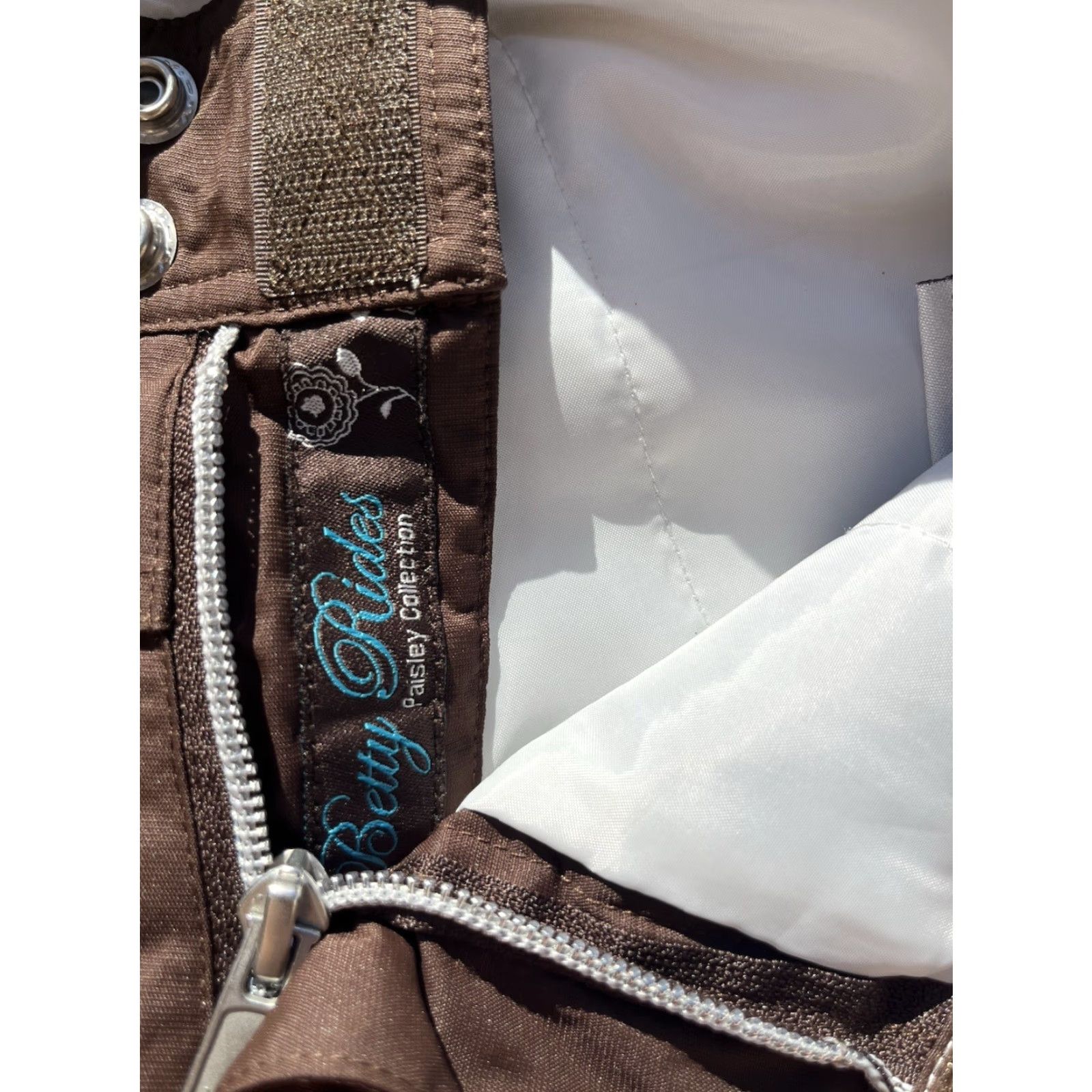 Vintage Betty Rides Women's Pants Ski Brown Solid XS Poly Zip Pockets Size 26" / US 2 / IT 38 - 5 Thumbnail