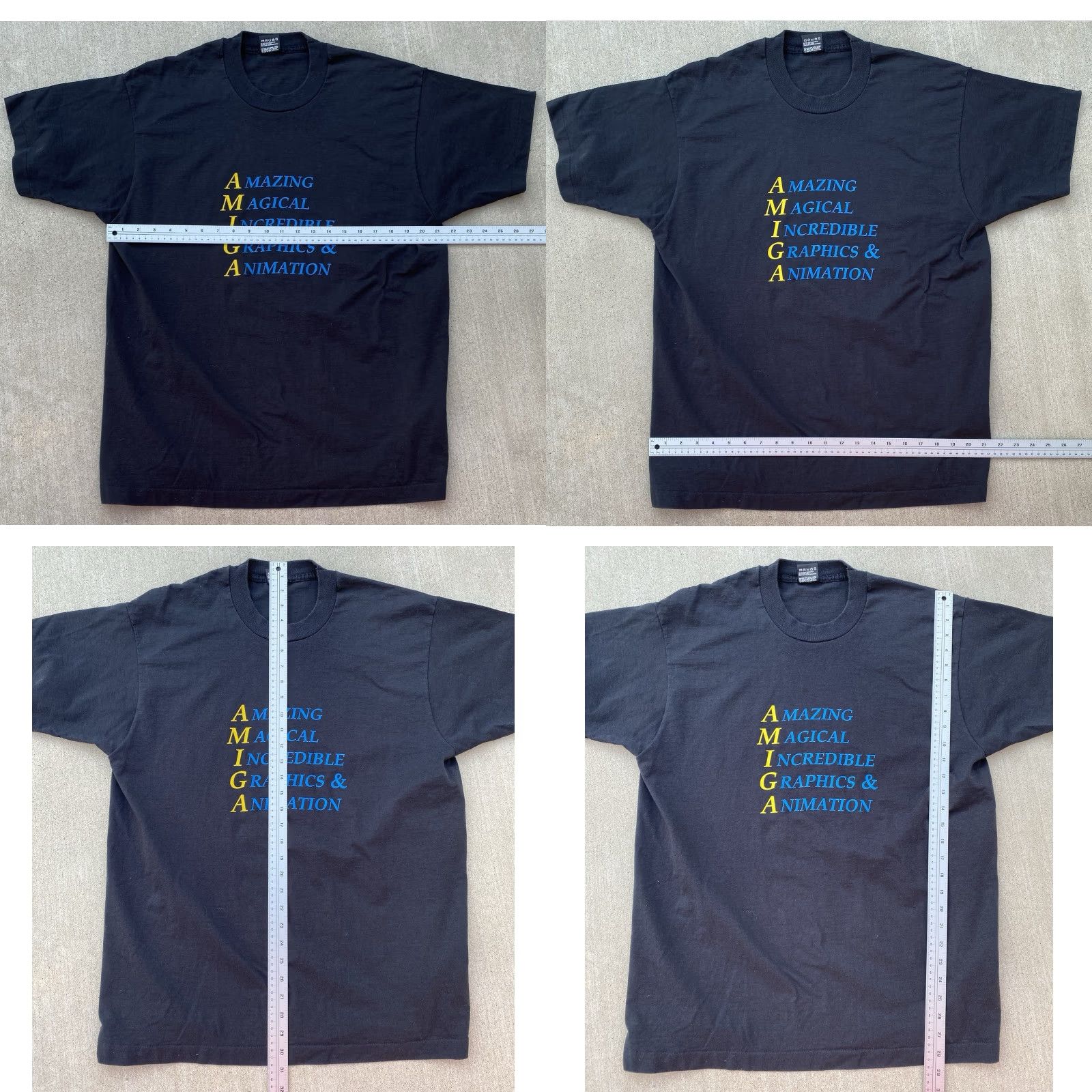 Fruit Of The Loom VINTAGE Amiga Computers Promo Graphic T-Shirt The Computer For The Creative Mind XL Black Unisex Cotton Blend Short Sleeve Size US XL / EU 56 / 4 - 11 Thumbnail