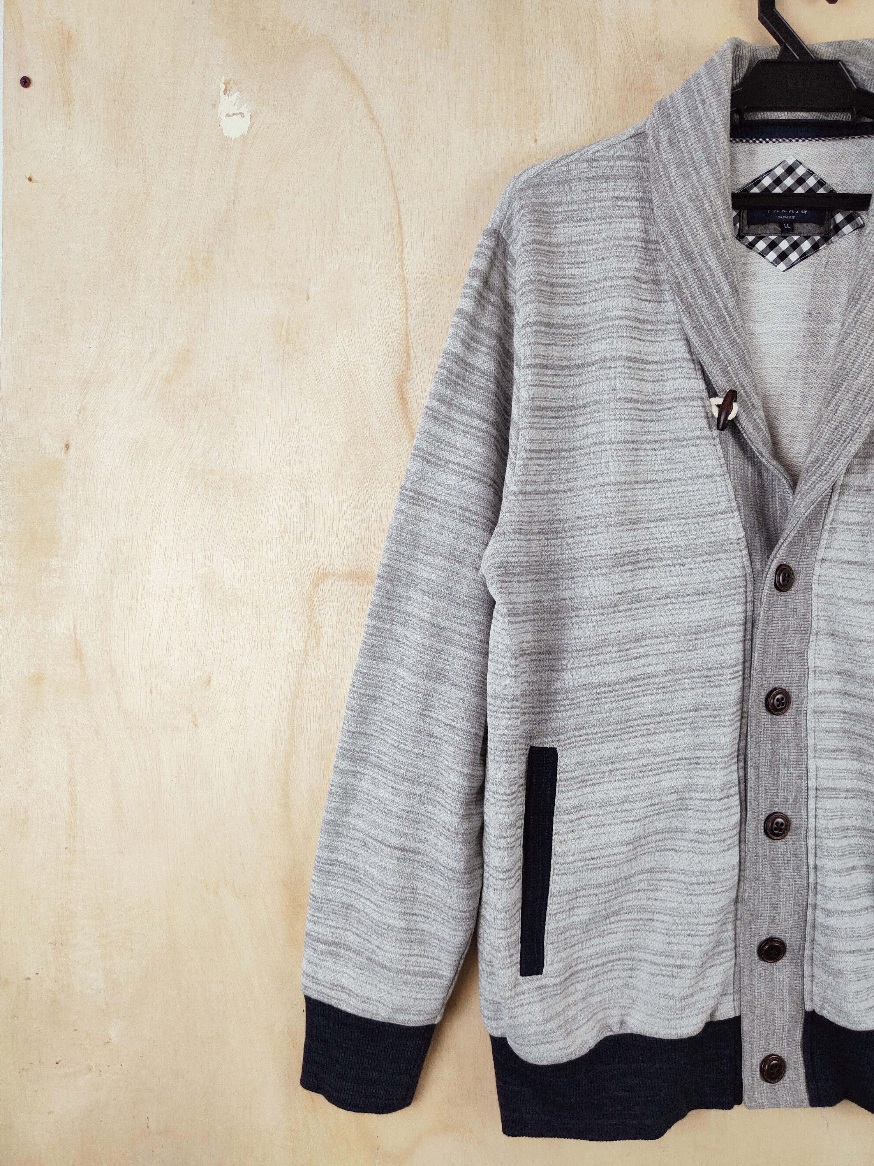 Japanese Brand Takaiq japan vintage Gray knitwear Cardigan #S2574 Size US L / EU 52-54 / 3 - 3 Thumbnail