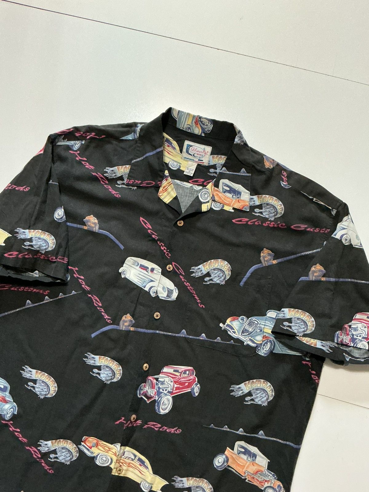Vintage Vintage Bluewater Wear Hot Rods Cars Racing Hawaiian Shirt Size US XXL / EU 58 / 5 - 3 Thumbnail