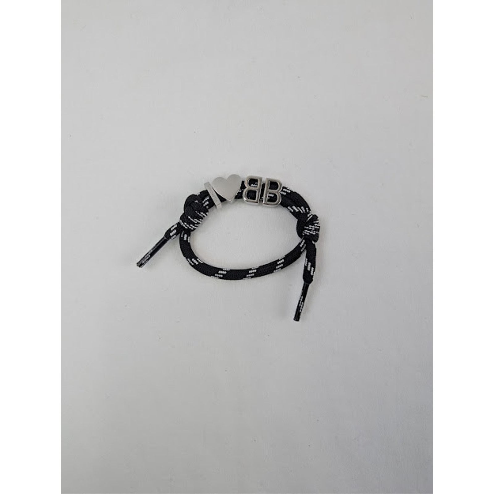 Balenciaga o1rshd1 / 555 / Size: OS / I Heart BB Bracelet Black / White Size ONE SIZE - 2 Thumbnail
