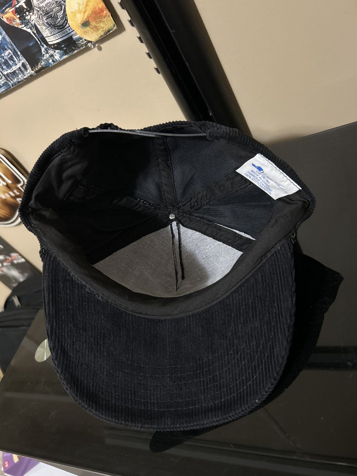 Vintage Vintage black corduroy trucker hat Size ONE SIZE - 2 Thumbnail
