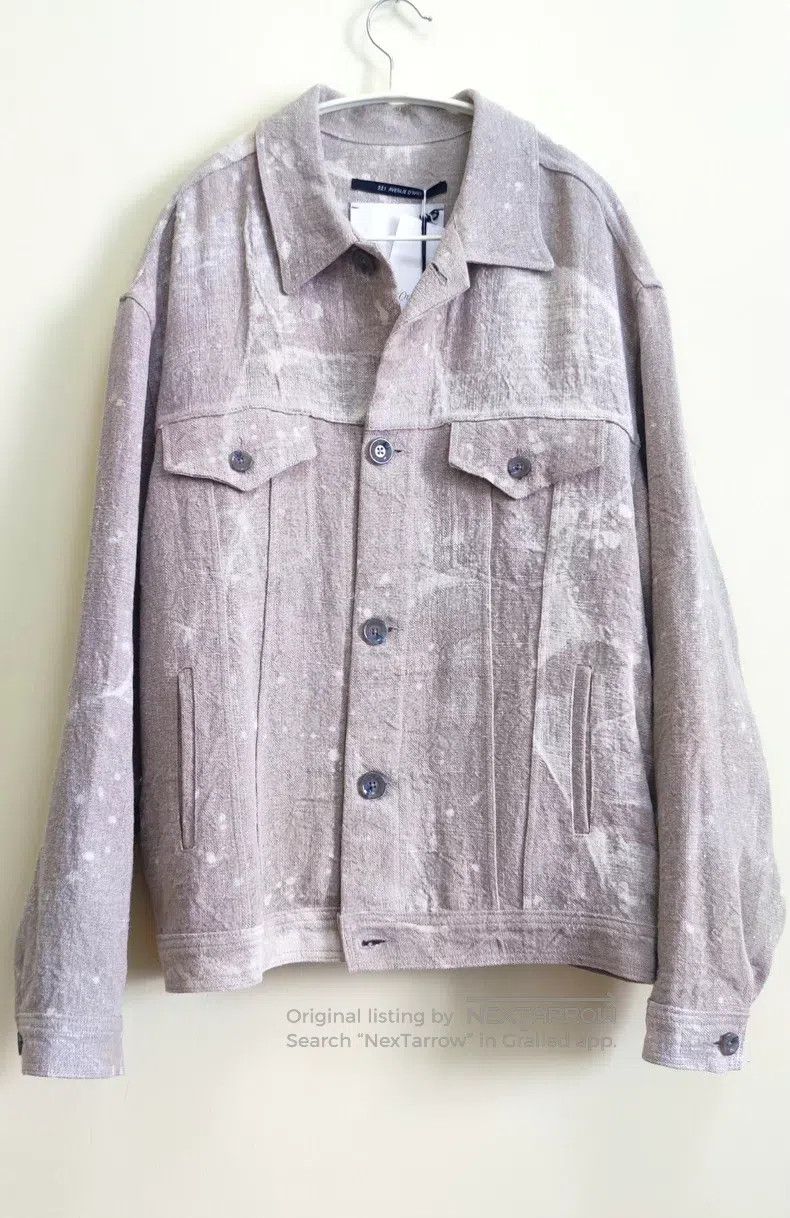 Song For The Mute Song For The Mute Coarse Linen Splatter Craftsman Jacket Size US M / EU 48-50 / 2 - 3 Thumbnail