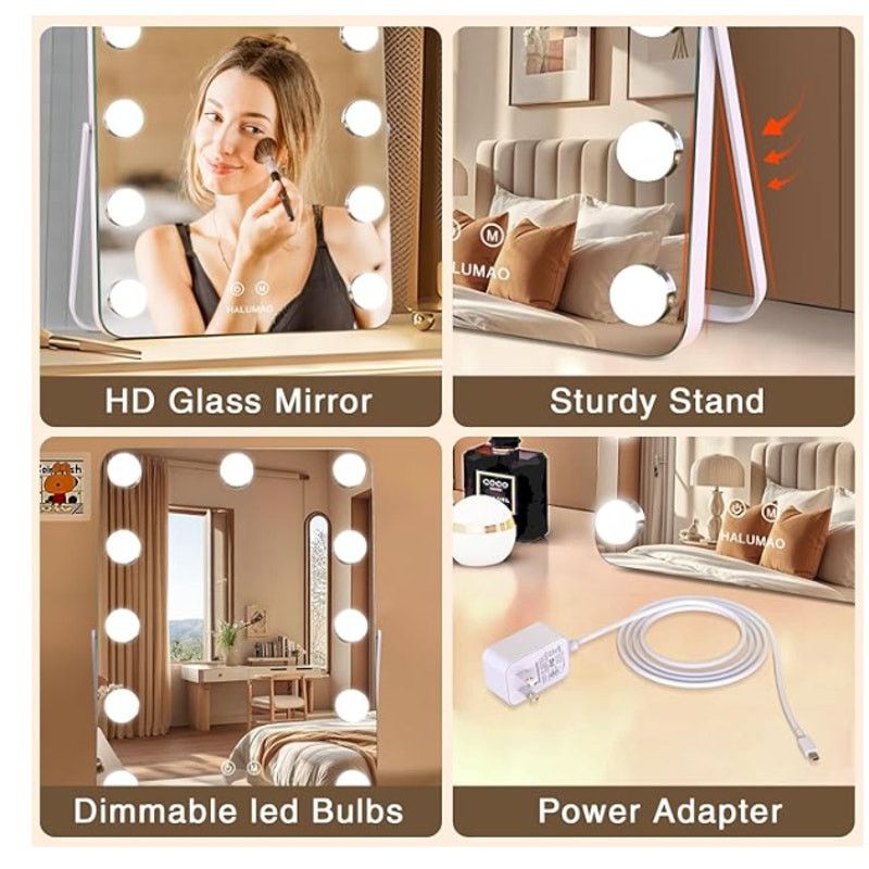 The Unbranded Brand 13.9" x 10.7" Vanity/Makeup Mirror 11 Dimmable LED Bulbs Size ONE SIZE - 5 Thumbnail