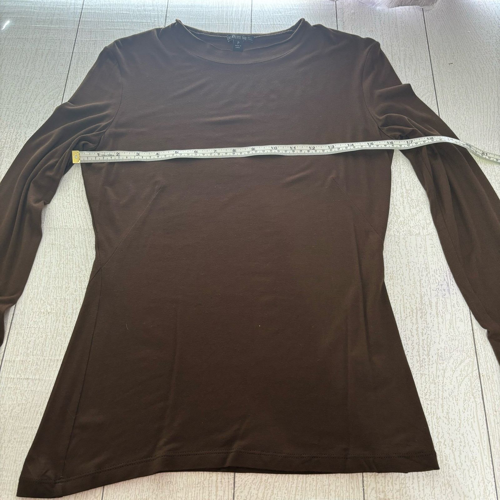 Other Lafayette 148 New York Chocolate Brown Long Sleeve Shirt Size S / US 4 / IT 40 - 4 Thumbnail