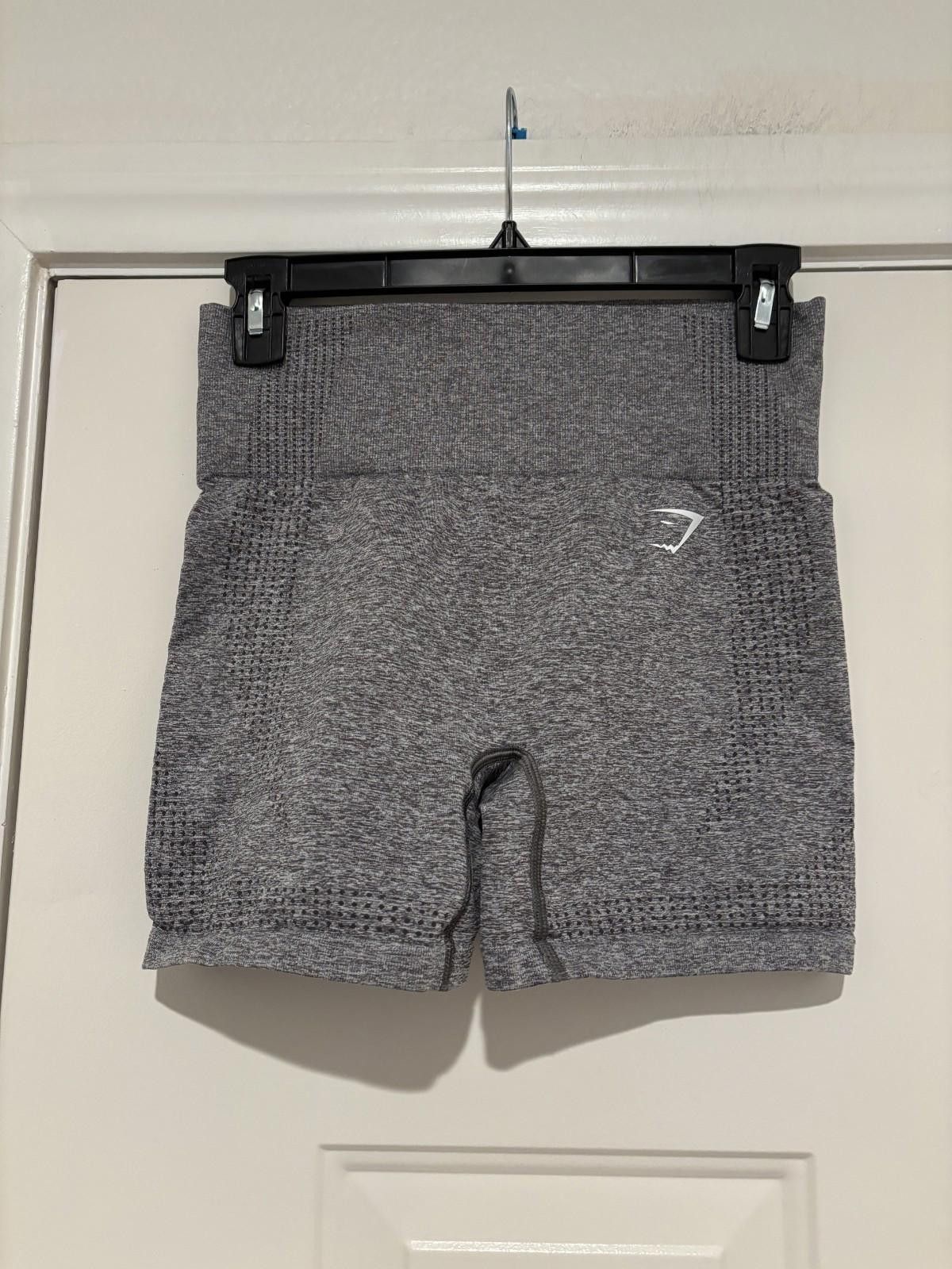 Gymshark Womens sz S grey Gym Shark athletic shorts #549 new w/o tags Size 28" / US 6 / IT 42 - 1 Thumbnail