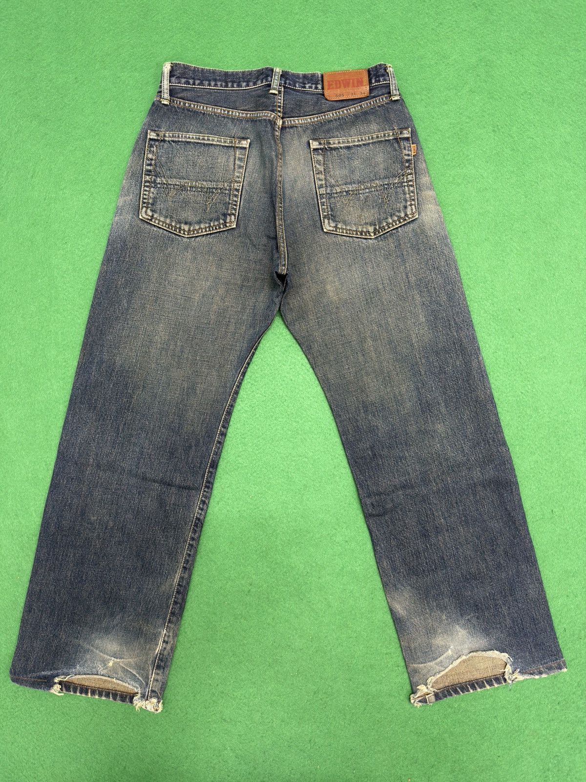 If Six Was Nine A30 Vintage Rusty Selvedge Edwin 505 Distressed Size US 30 / EU 46 - 6 Thumbnail
