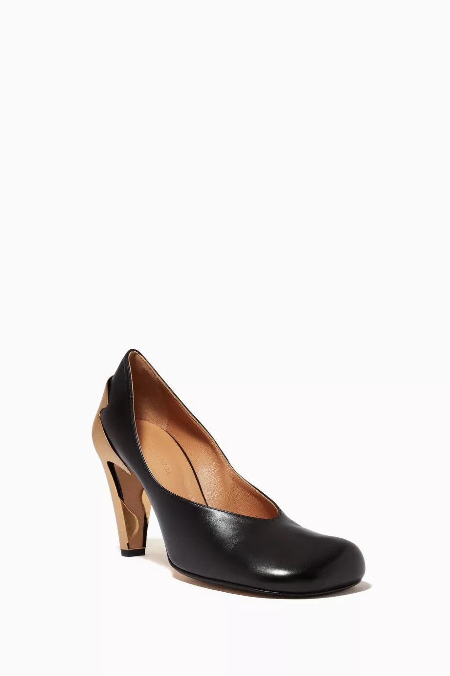 Bottega Veneta o1y0725 Pumps in Black/Gold Size US 8 / IT 38 - 2 Thumbnail