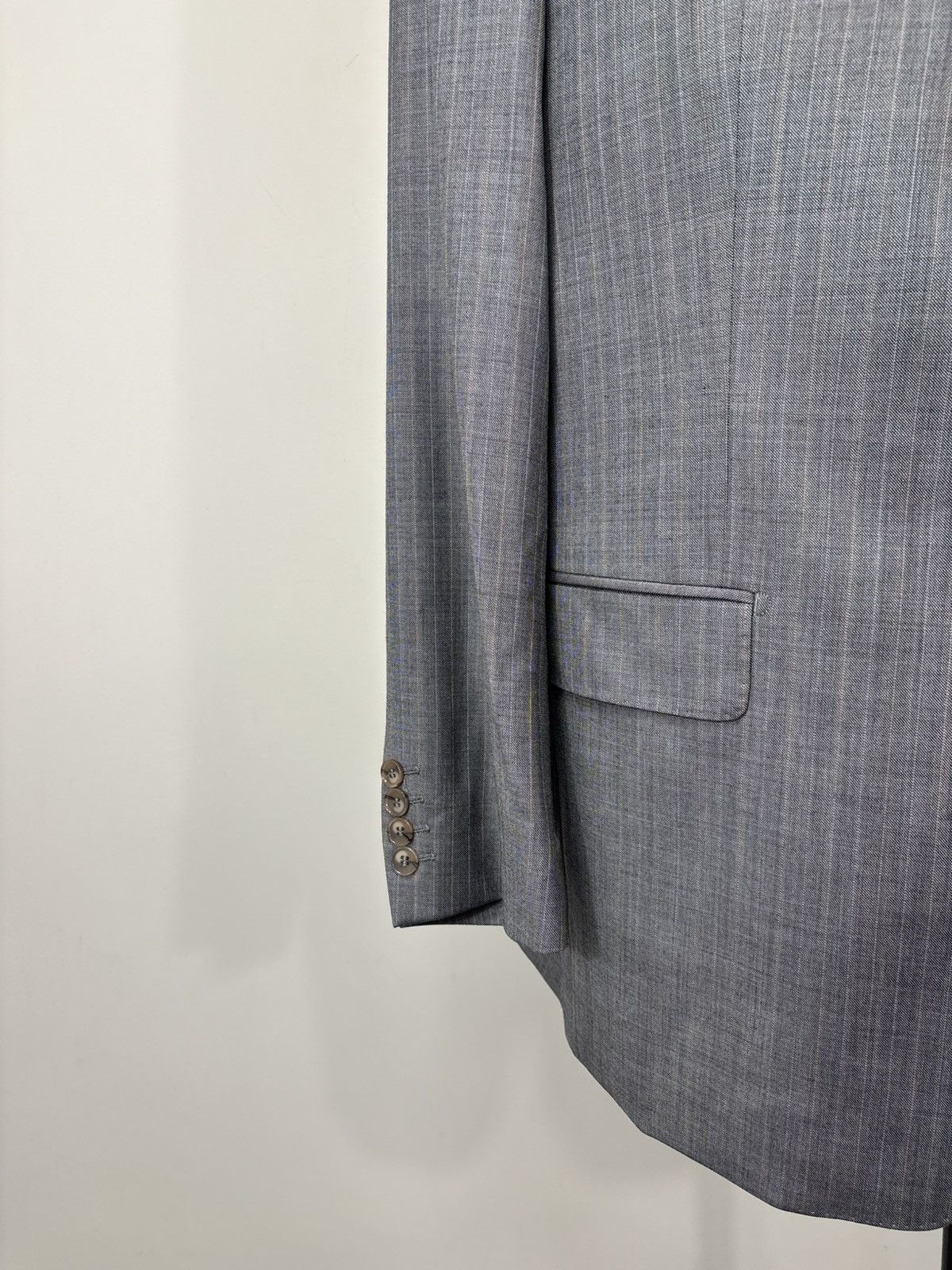 Other Bespoke Dormeuil Men’s 2-Piece Grey Pinstripe Wool Suit Size 52R - 4 Thumbnail