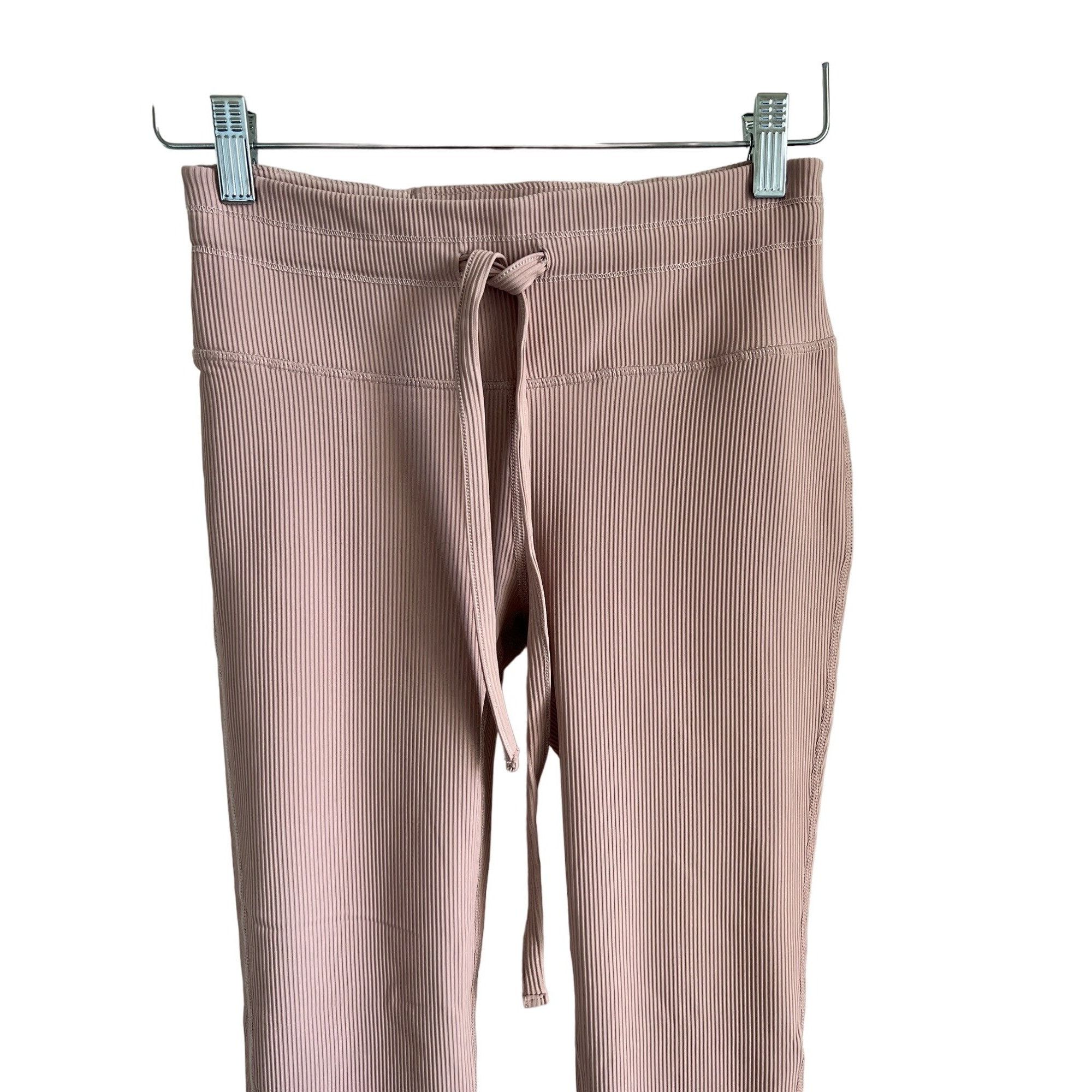 Free People Free People Ribbed Dusty Pink Leggings Size 27" / US 4 / IT 40 - 3 Thumbnail