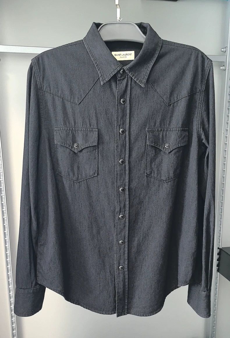 Saint Laurent ParisBlack denim shirt 2504-Nextarrow