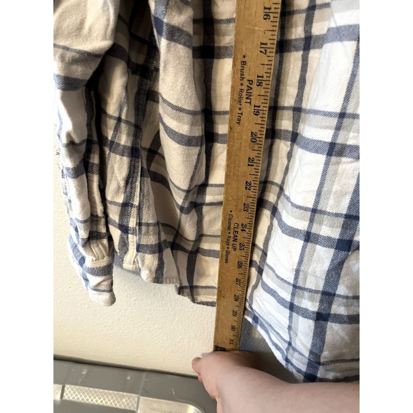 Vintage American Eagle Flannel Shirt XL Blue White - Super Soft Button-Up Size US XL / EU 56 / 4 - 4 Thumbnail