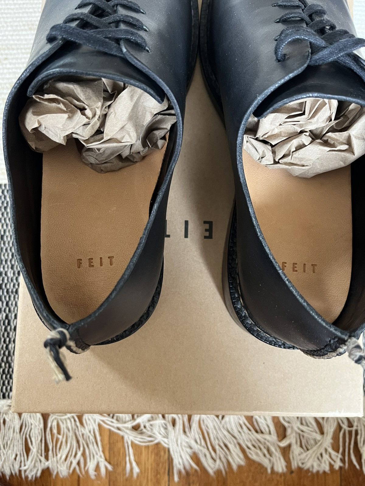 Feit Feit hand sewn black leather seamless oxfords (c. 2018?) Size US 9 / EU 42 - 8 Thumbnail