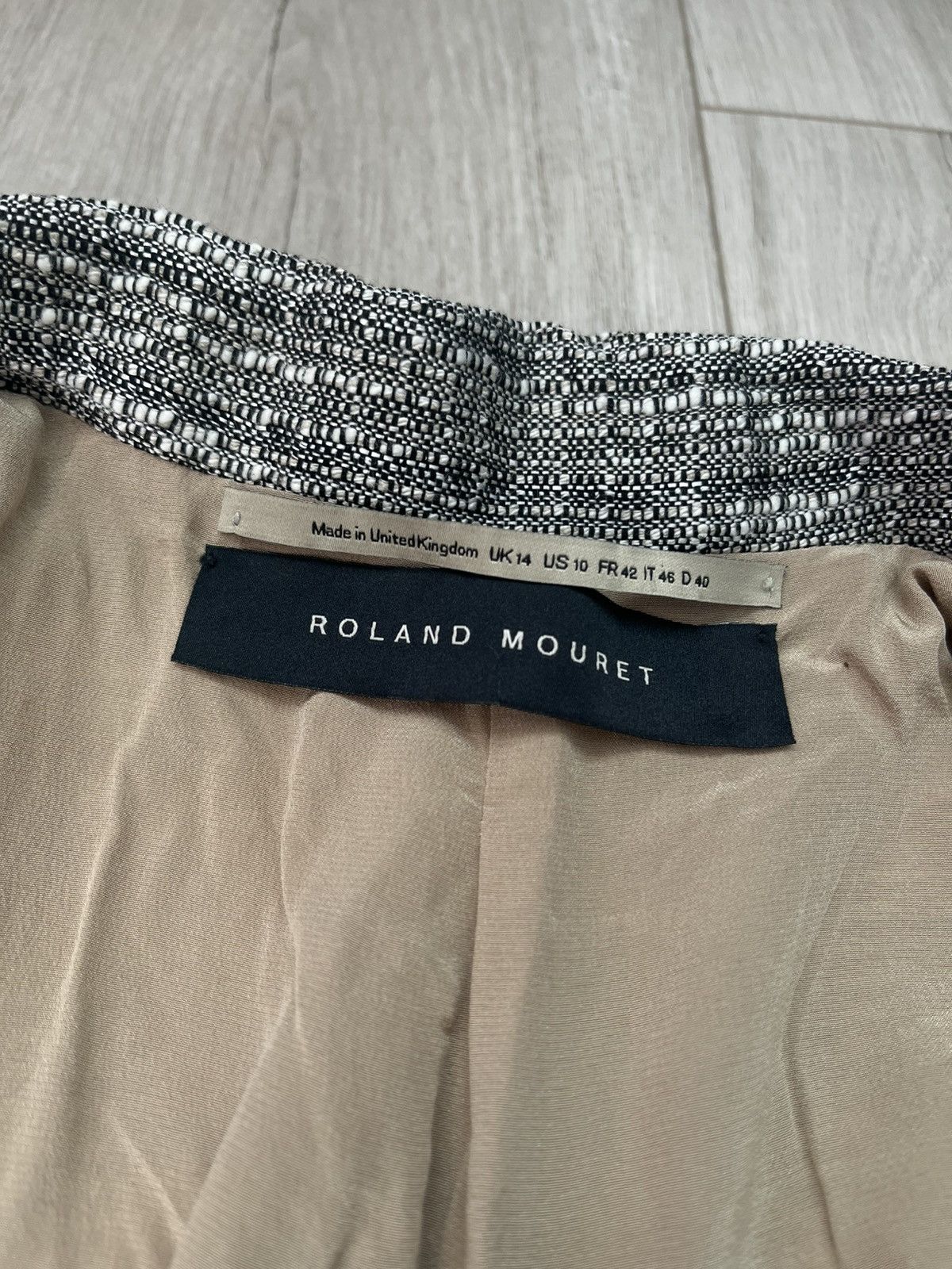 Roland Mouret Roland Mouret Cropped Tweed Tie-Front Jacket Size L / US 10 / IT 46 - 3 Thumbnail