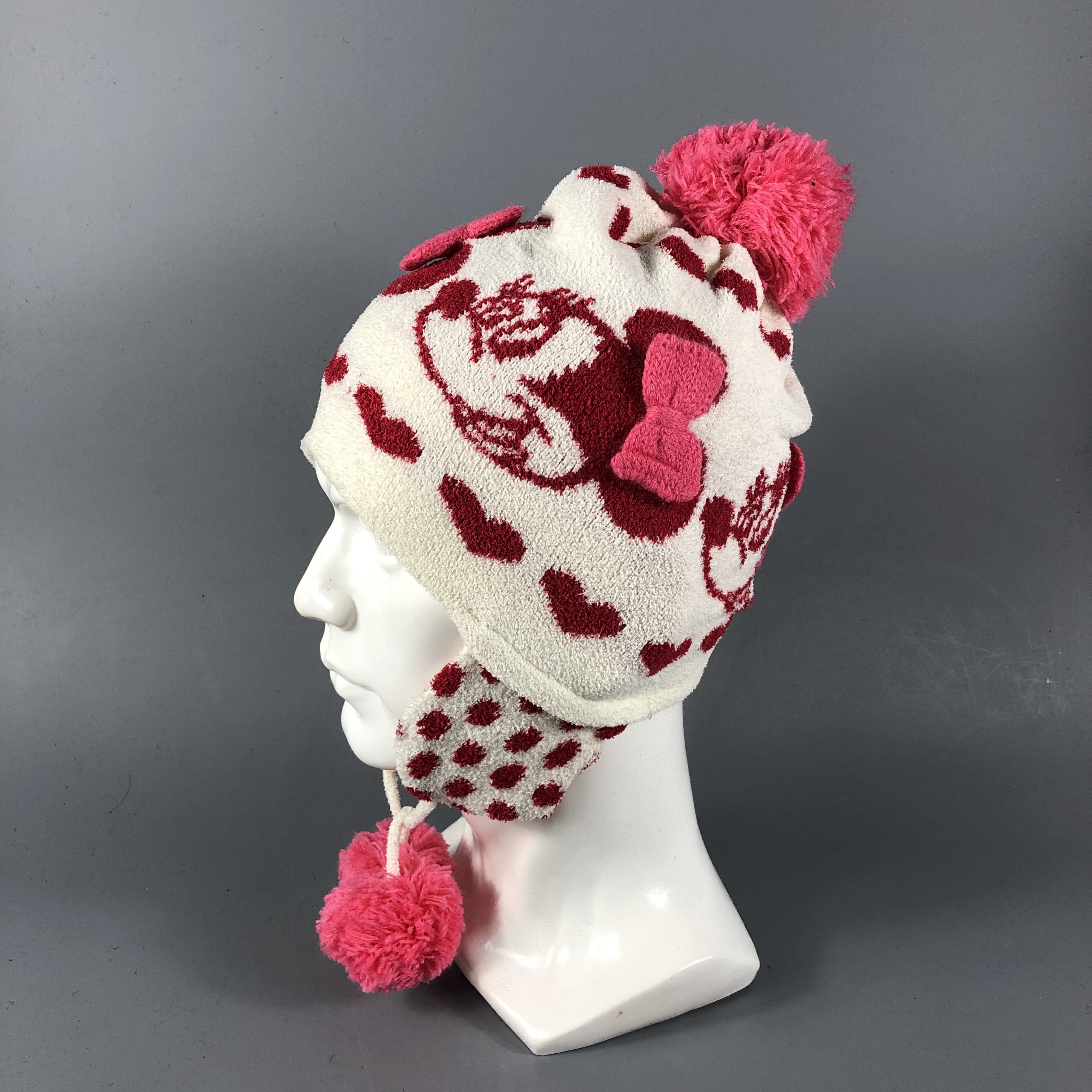 Disney Minnie Mouse Earflap Bobble Beanie Snowcap Snow Hat B813 Size ONE SIZE - 2 Thumbnail