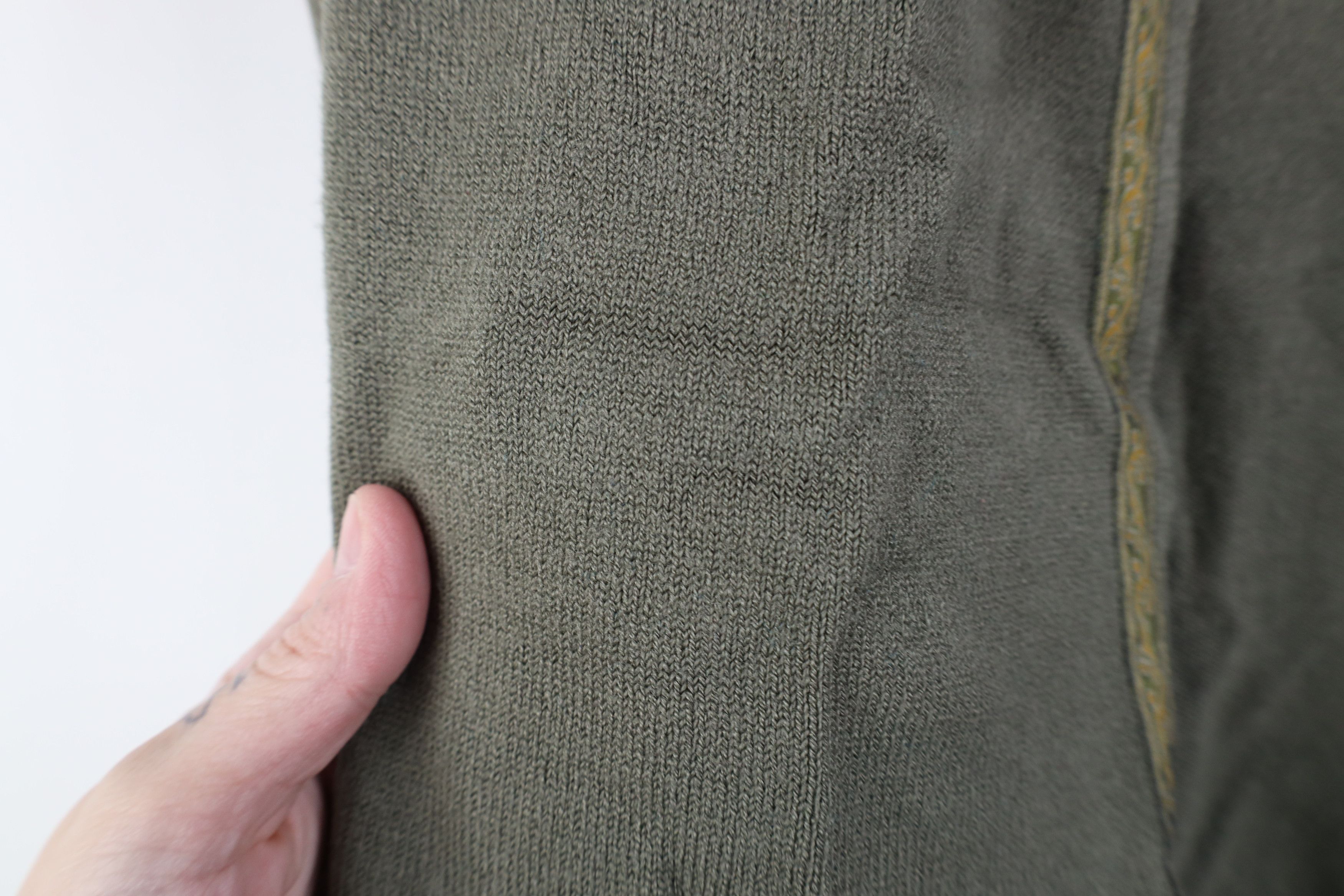 Vintage Vintage 90s Y2K Babydoll Front Knit Cardigan Sweater Green Size XL / US 12-14 / IT 48-50 - 6 Thumbnail