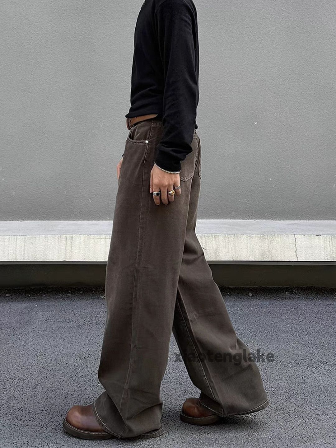 Jean × Vintage washed faded cleanfit yuppie loose bootcut jeans Size US 32 / EU 48 - 2 Thumbnail