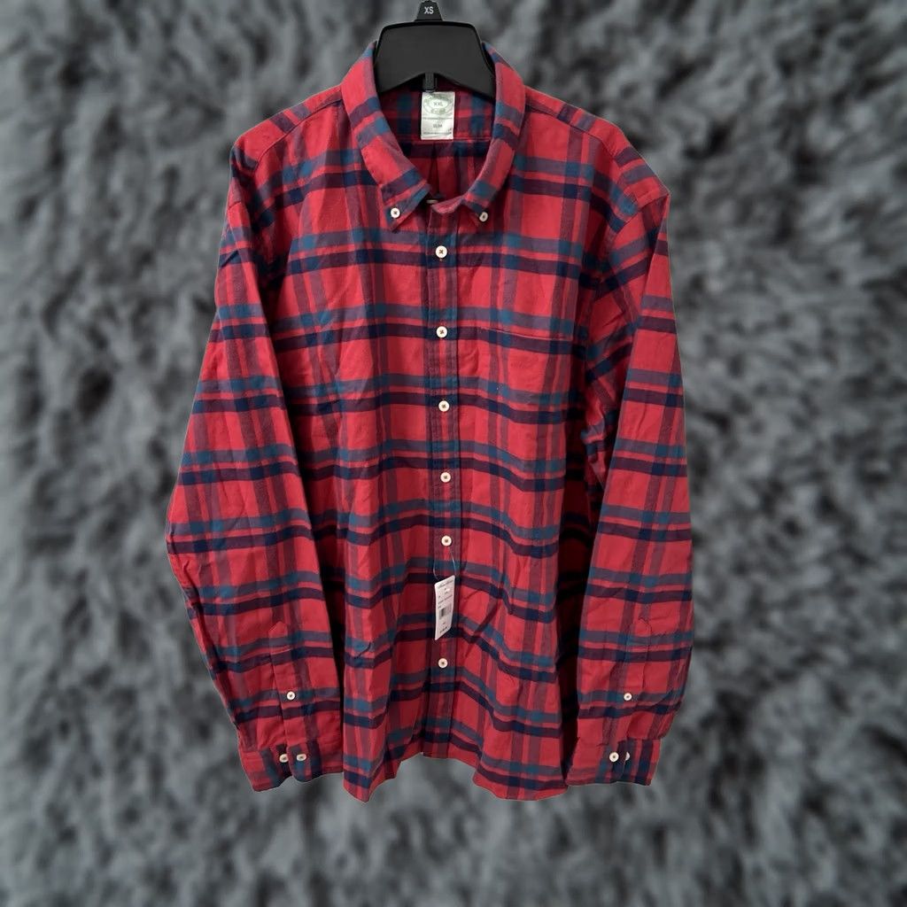 Brooks Brothers Brooks Brothers Original Polo Shirt Mens 2XL Red Plaid Flannel Button-Down NWT Slim Long Sleeve Casual Size US XXL / EU 58 / 5 - 1 Thumbnail