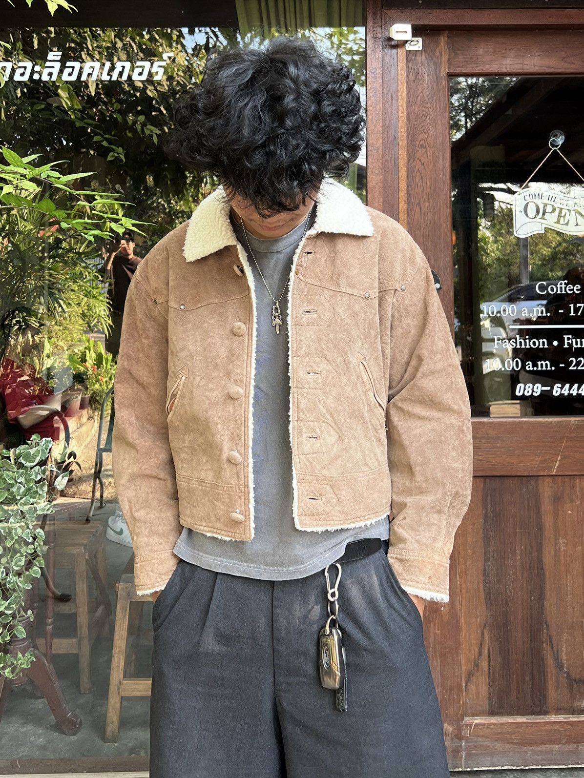 Vintage Repro 50s Vintage Western Fur Leather Jacket Size US S / EU 44-46 / 1 - 12 Thumbnail
