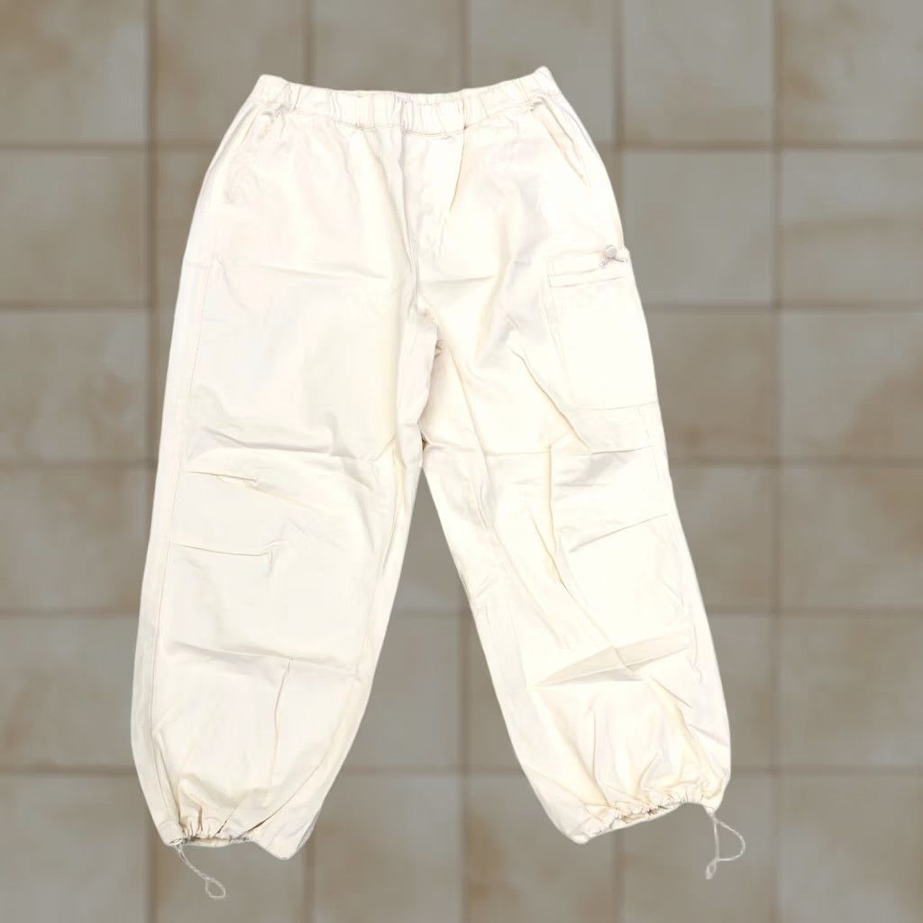 Madewell MADEWELL Cargo Parachute Pants LG Women's Wide Leg Beige Elastic Waist Brand New Size 36" / US 14 / IT 50 - 1 Thumbnail