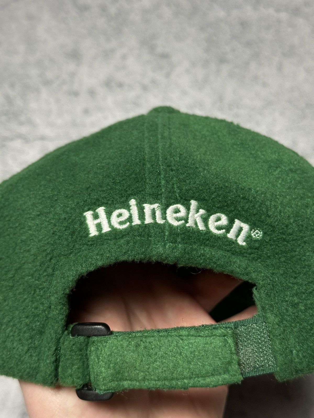 Vintage Vintage Heineken Green Fleece Cap Size ONE SIZE - 7 Thumbnail