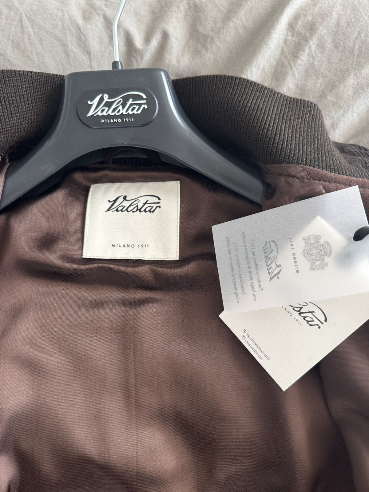 Valstar NWT Lined Valstarino Bomber Jacket in Suede Leather - Caffe Size US S / EU 44-46 / 1 - 8 Thumbnail