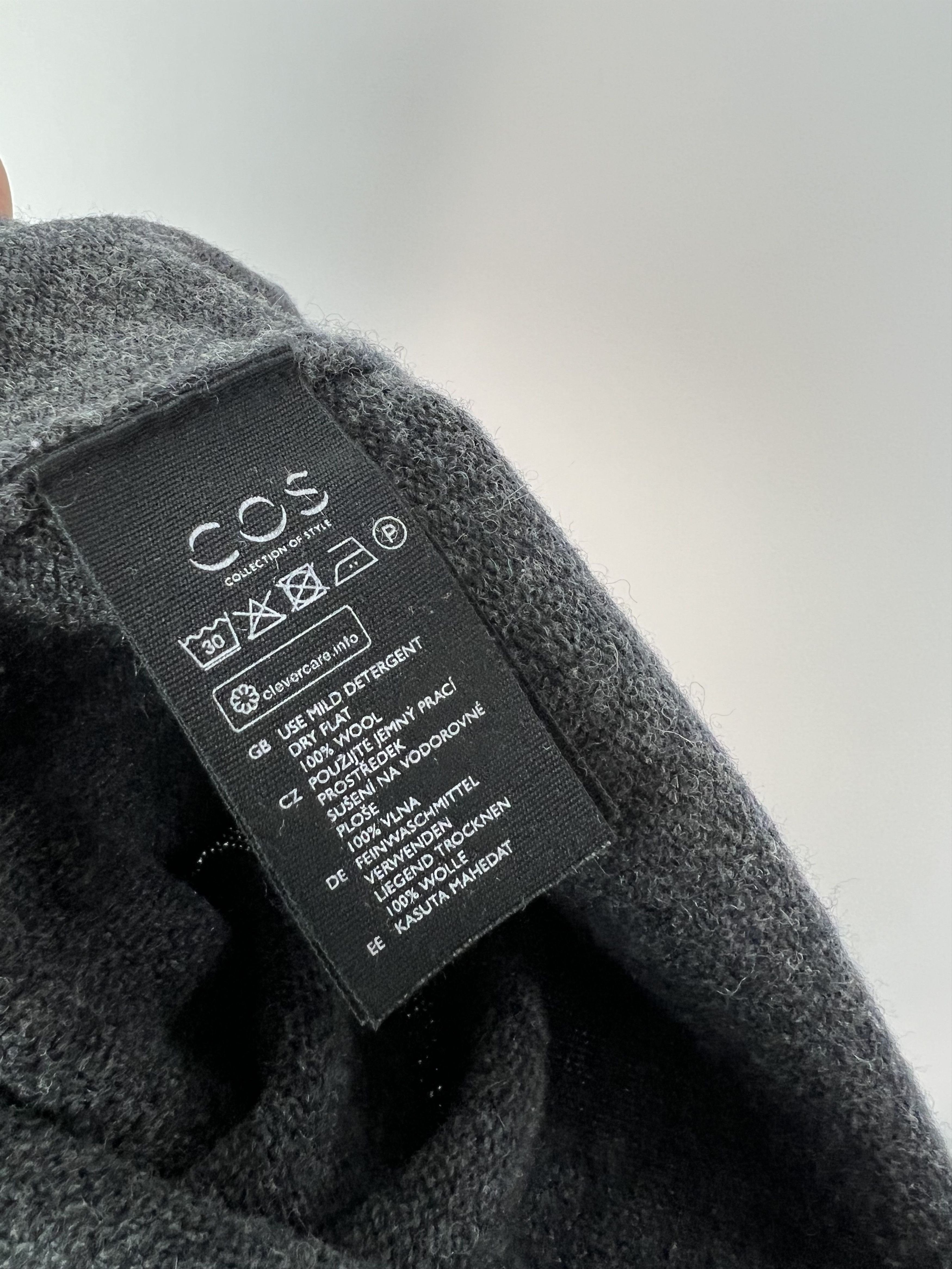 Cos COS 100% Wool Gray Maxi Dress Size XS/S Oversized Size XS / US 0-2 / IT 36-38 - 6 Thumbnail