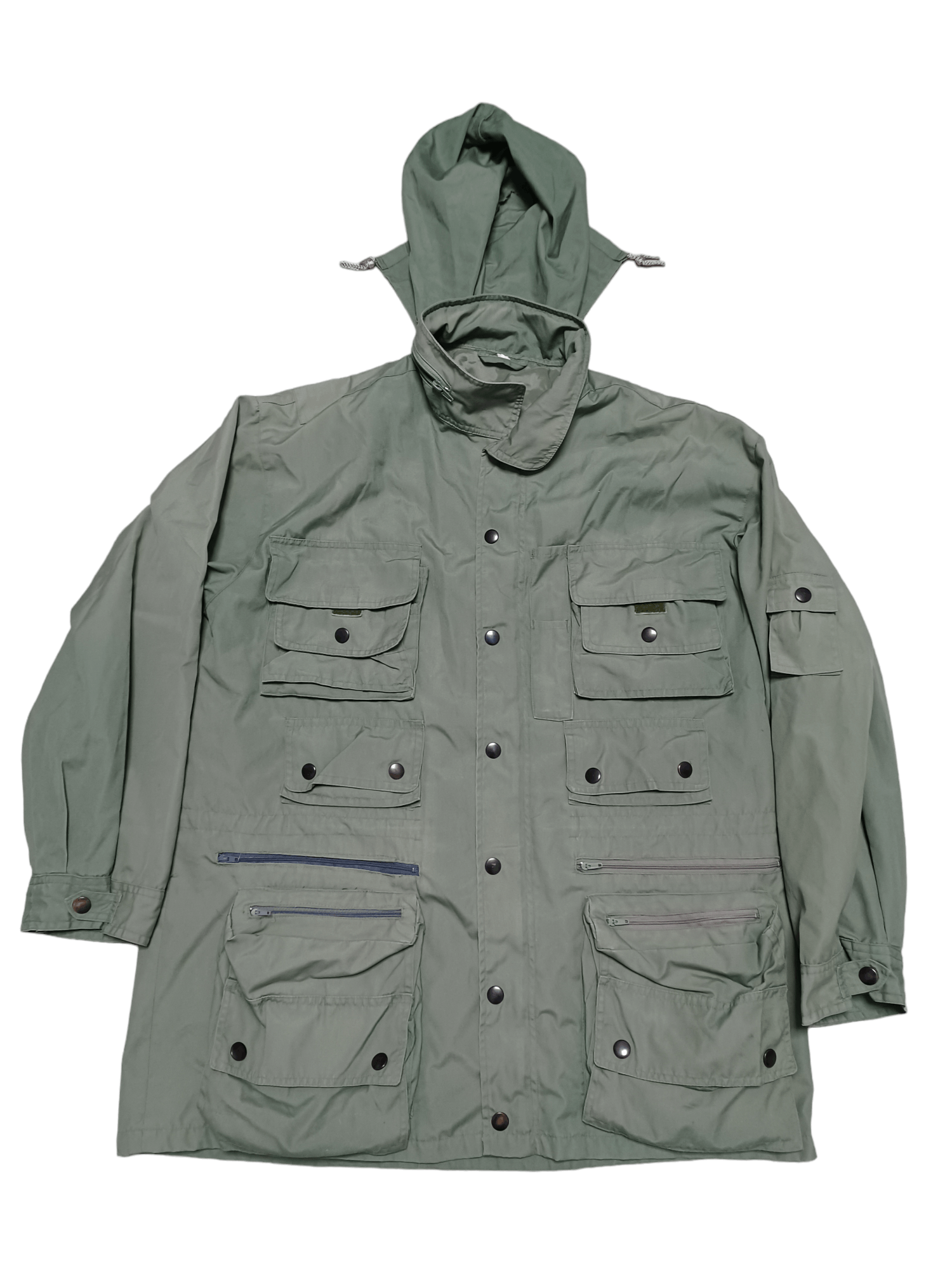 image of Avant Garde x Military Fantastic Multipocket Nylon Vintage Japanese Style Jacket in Khaki (Size Med