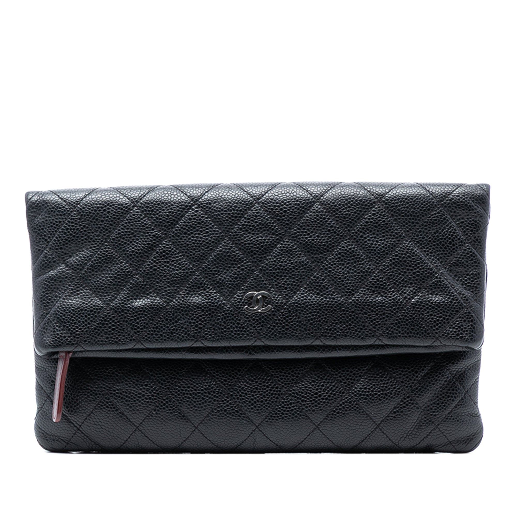 Quilted Caviar CC Beauty Foldover Clutch