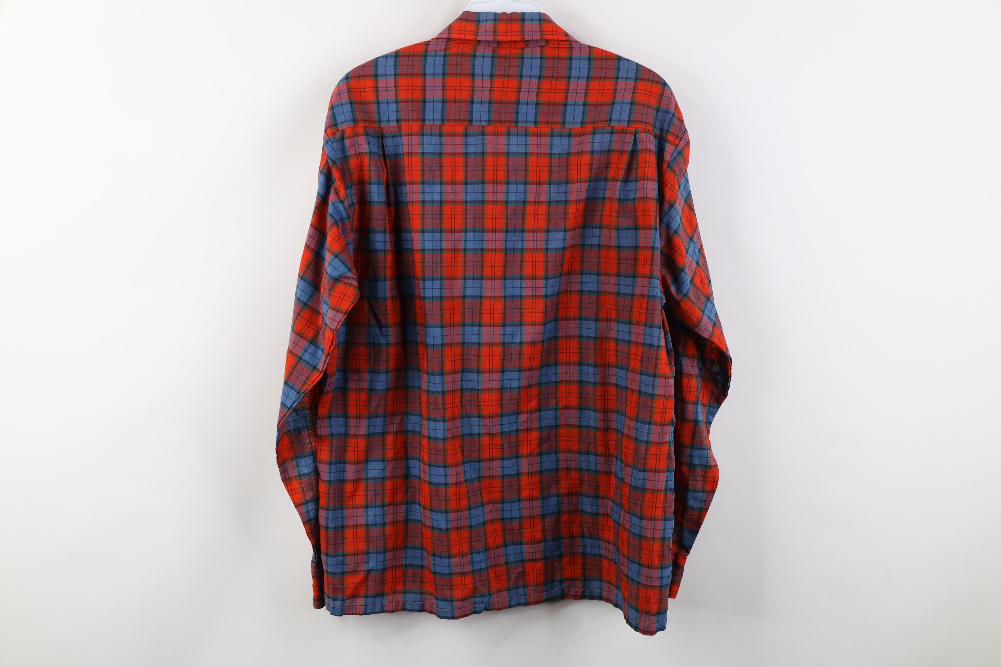 Vintage Vintage 60s Streetwear Collared Button Shirt Red Plaid Size US M / EU 48-50 / 2 - 9 Thumbnail