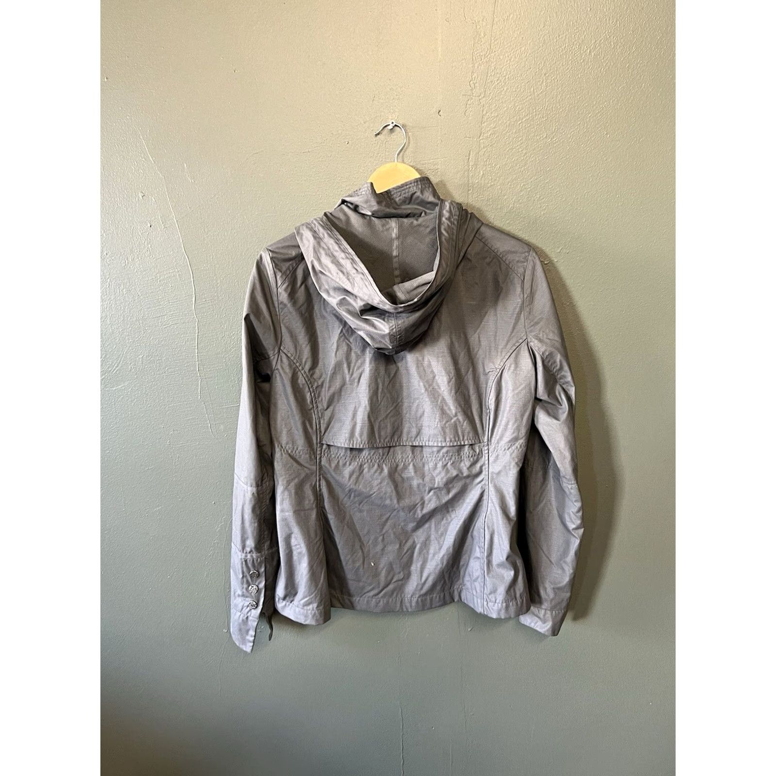 Vintage Title Nine Jacket Womens Gray Full Zip Hoodie Windbreaker Coat sz Medium Size M / US 6-8 / IT 42-44 - 2 Thumbnail