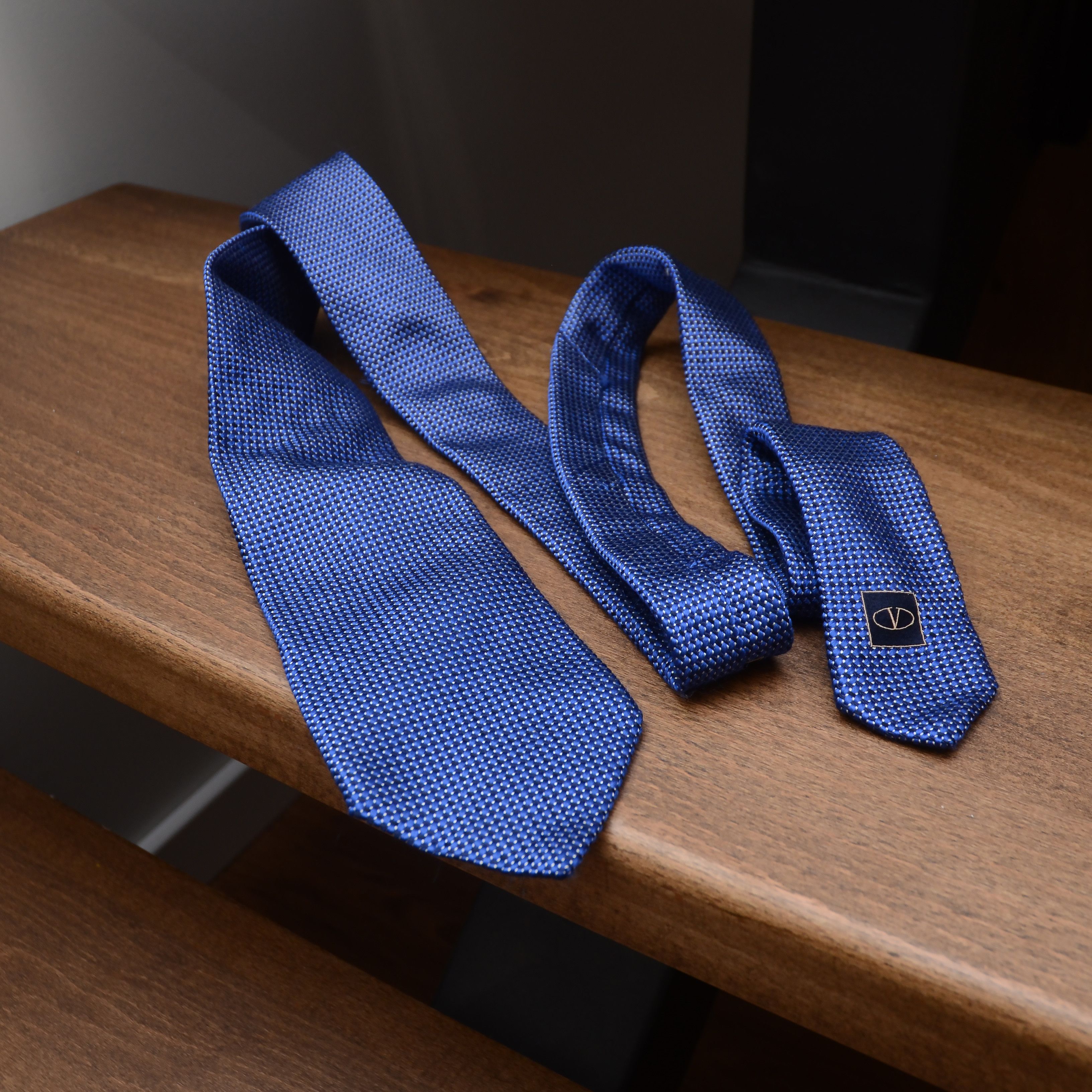 Valentino VALENTINO Cravatte Micro Printed Boho Silk Luxury Neck Tie Size ONE SIZE - 4 Thumbnail
