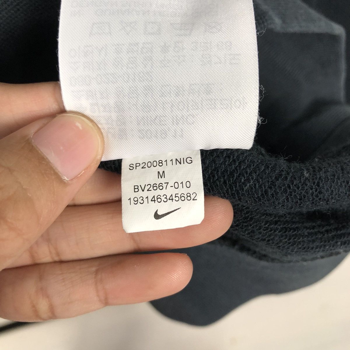 Nike 📌Vintage Sweatshirt Nike Big Logo Rich Black Size US M / EU 48-50 / 2 - 20 Thumbnail