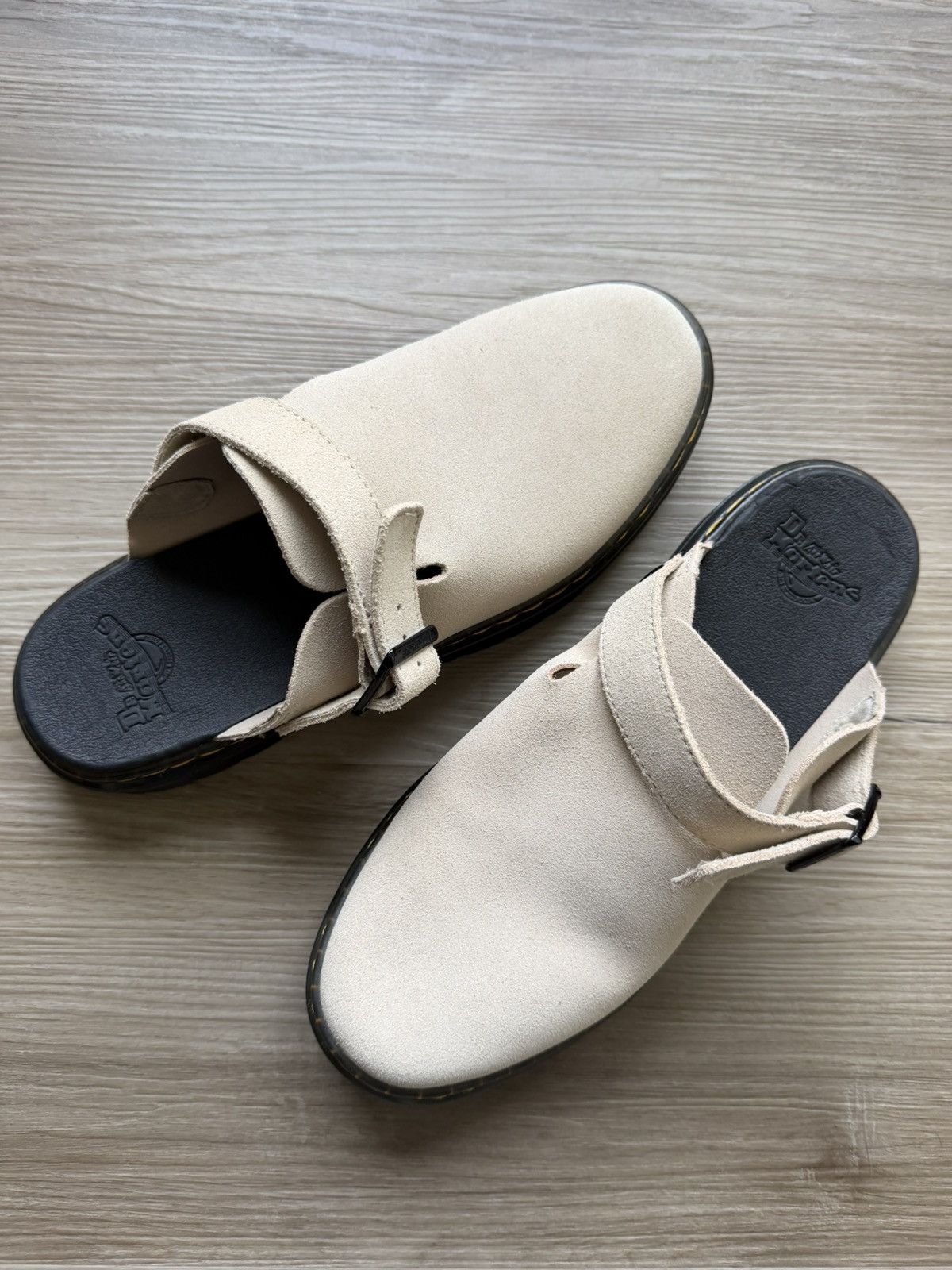 Dr. Martens Dr. Martens cream suede buckle clogs Size US 10 / EU 43 - 2 Thumbnail