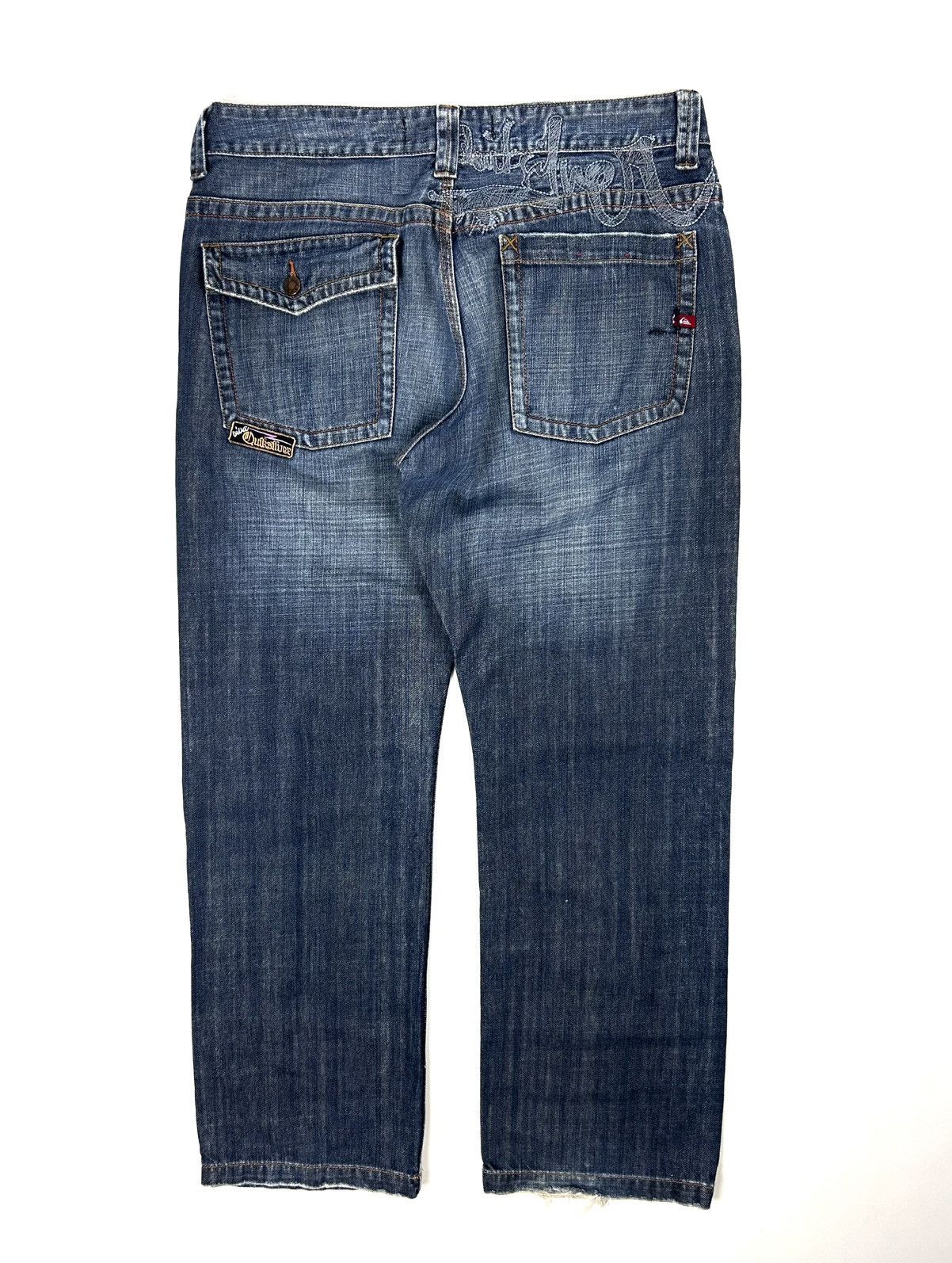 Quiksilver Vintage 90’s Quiksilver Blue Jeans Embroidered Big Logo Y2K Size US 36 / EU 52 - 1 Thumbnail