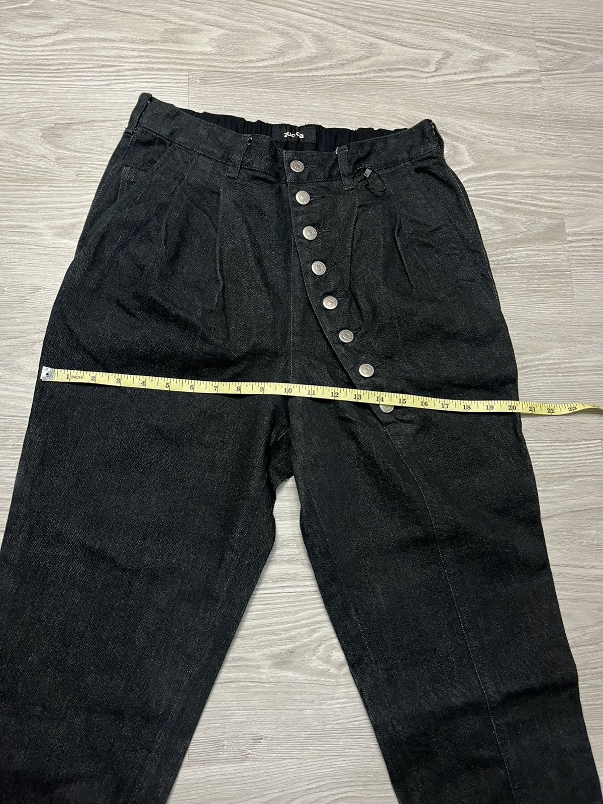 CABANE de ZUCCa × Issey Miyake × Japanese Brand Cabane De Zucca Asymmetrical Multi Button Denim Size US 30 / EU 46 - 13 Thumbnail