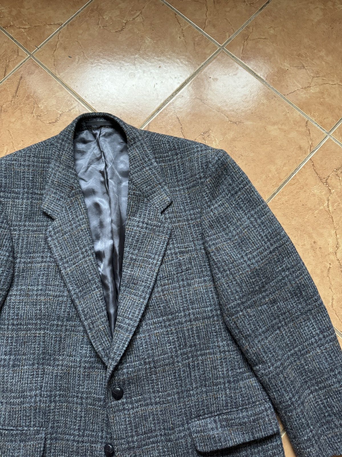 Harris Tweed Harris Tweed vintage checkered 2 button wool blazer Size 46R - 7 Thumbnail