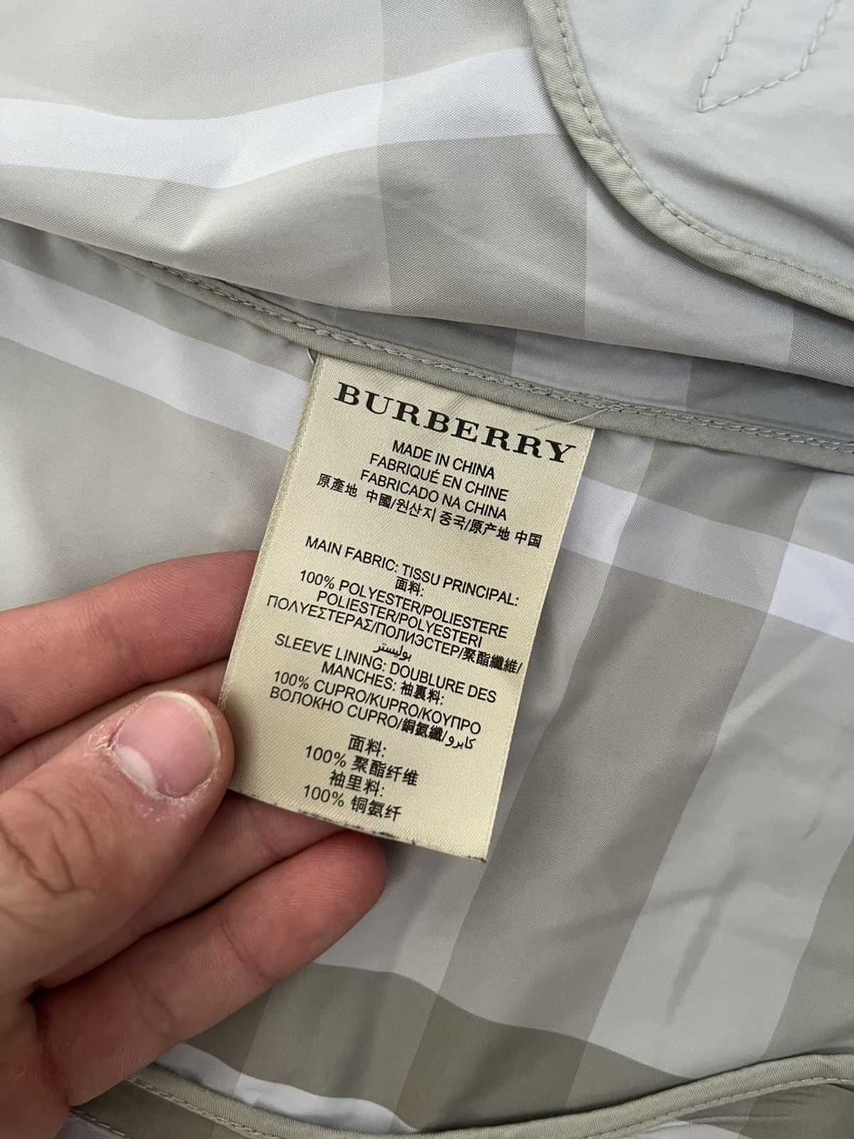 Burberry × Designer Burberry Brit Check Neck Light Trench Coat Jacket Size M / US 6-8 / IT 42-44 - 7 Thumbnail