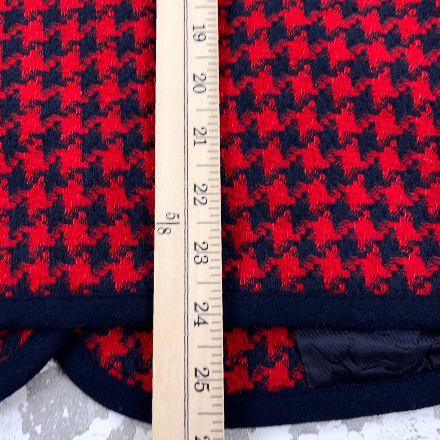 Vintage VINTAGE Alfred Dunner Blazer Jacket Women 14 Red Blue Wool Pea Coat Herringbone Button Collared Pockets Regular Size 14 Womens Fall Winter 90s Size XL / US 12-14 / IT 48-50 - 6 Thumbnail