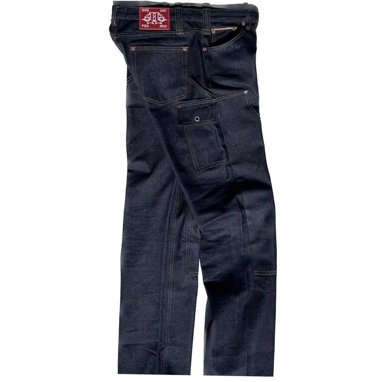 image of Haven Court Raw Selvedge Diamond Twill Double Knee Japanese Denim in Indigo, Men's (Size 33)