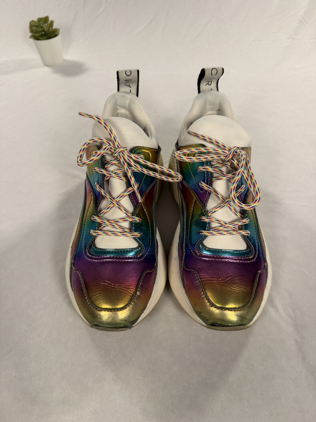 Stella McCartney STELLA MCCARTNEY Eclypse Rainbow Iridescent Low Top Size 37 Size US 7 / IT 37 - 3 Thumbnail